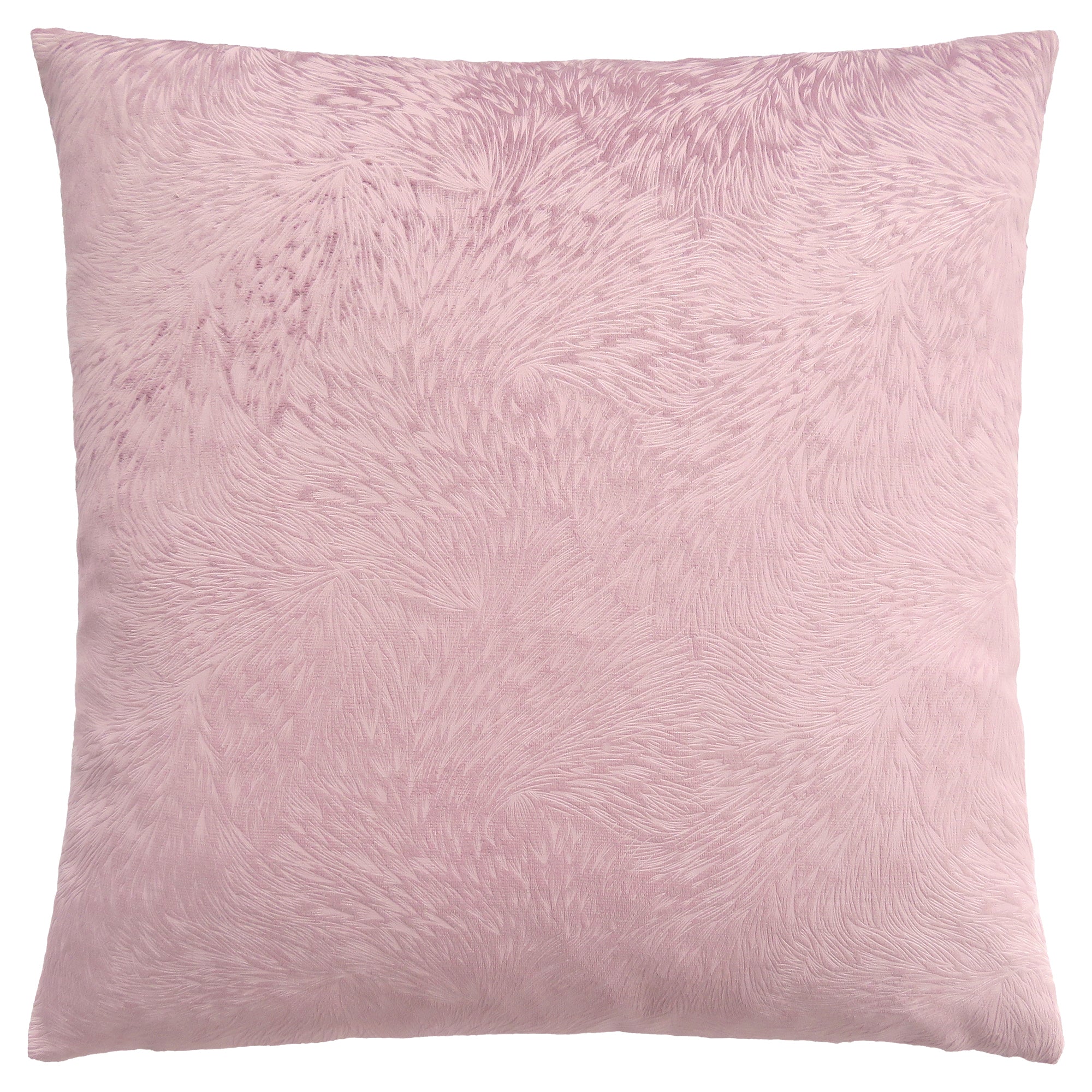 Pillow - 18X 18 / Light Pink Feathered Velvet / 1Pc