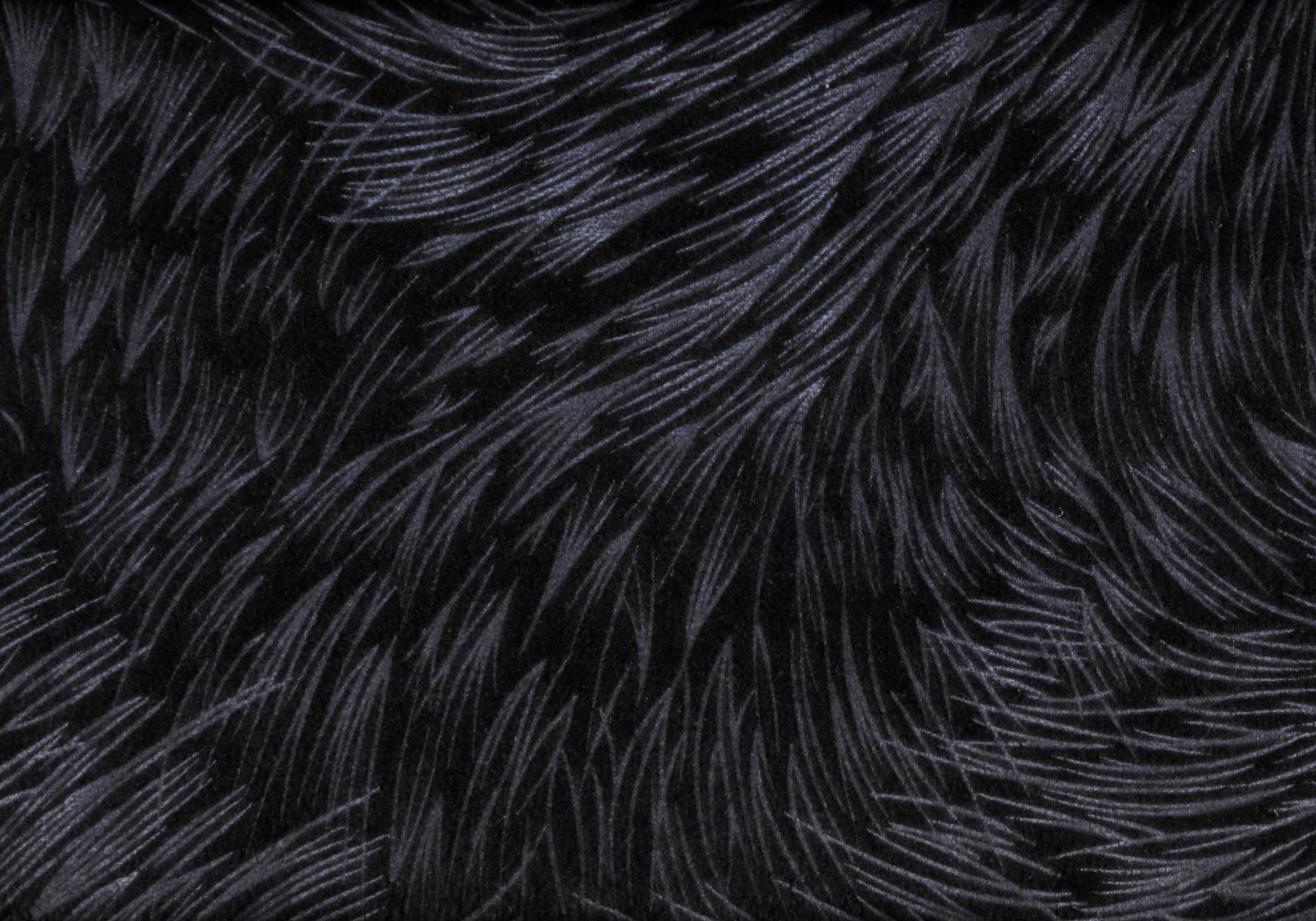 Pillow - 18X 18 / Black Feathered Velvet / 2Pcs