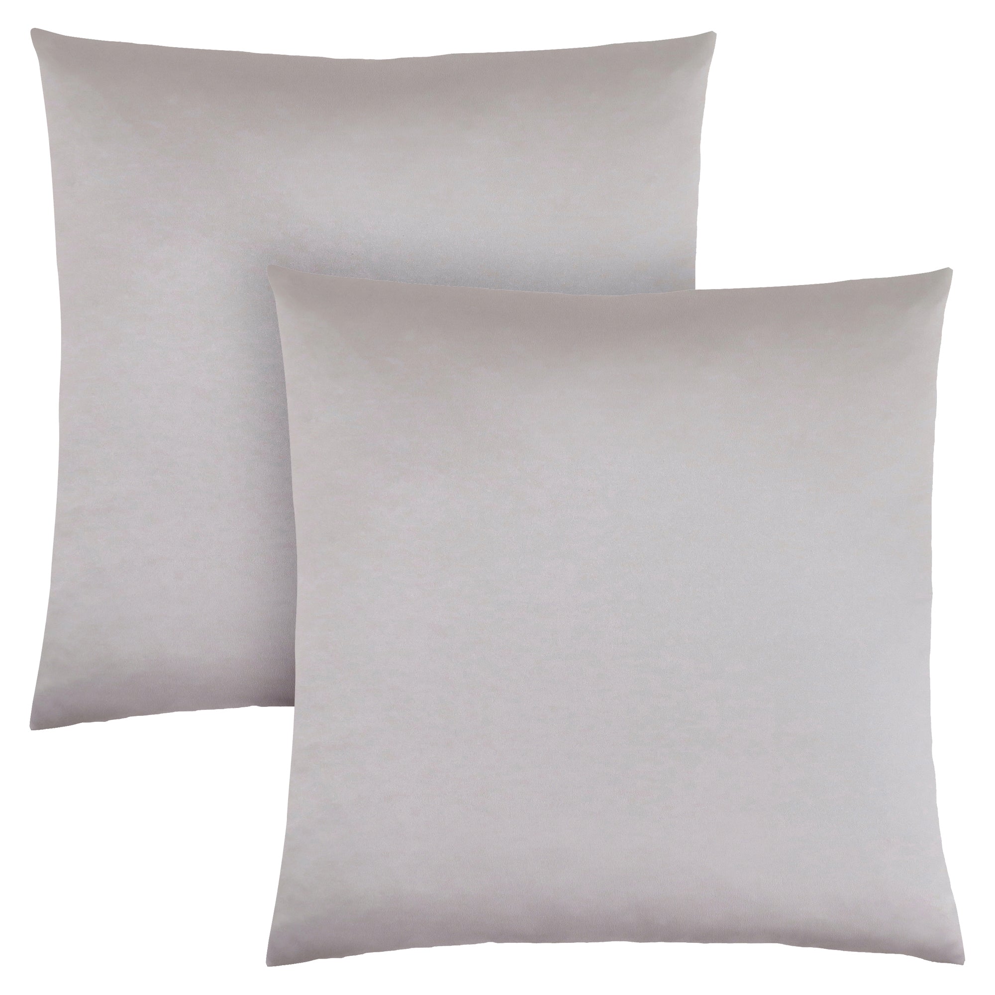 Pillow - 18X 18 / Silver Satin / 2Pcs