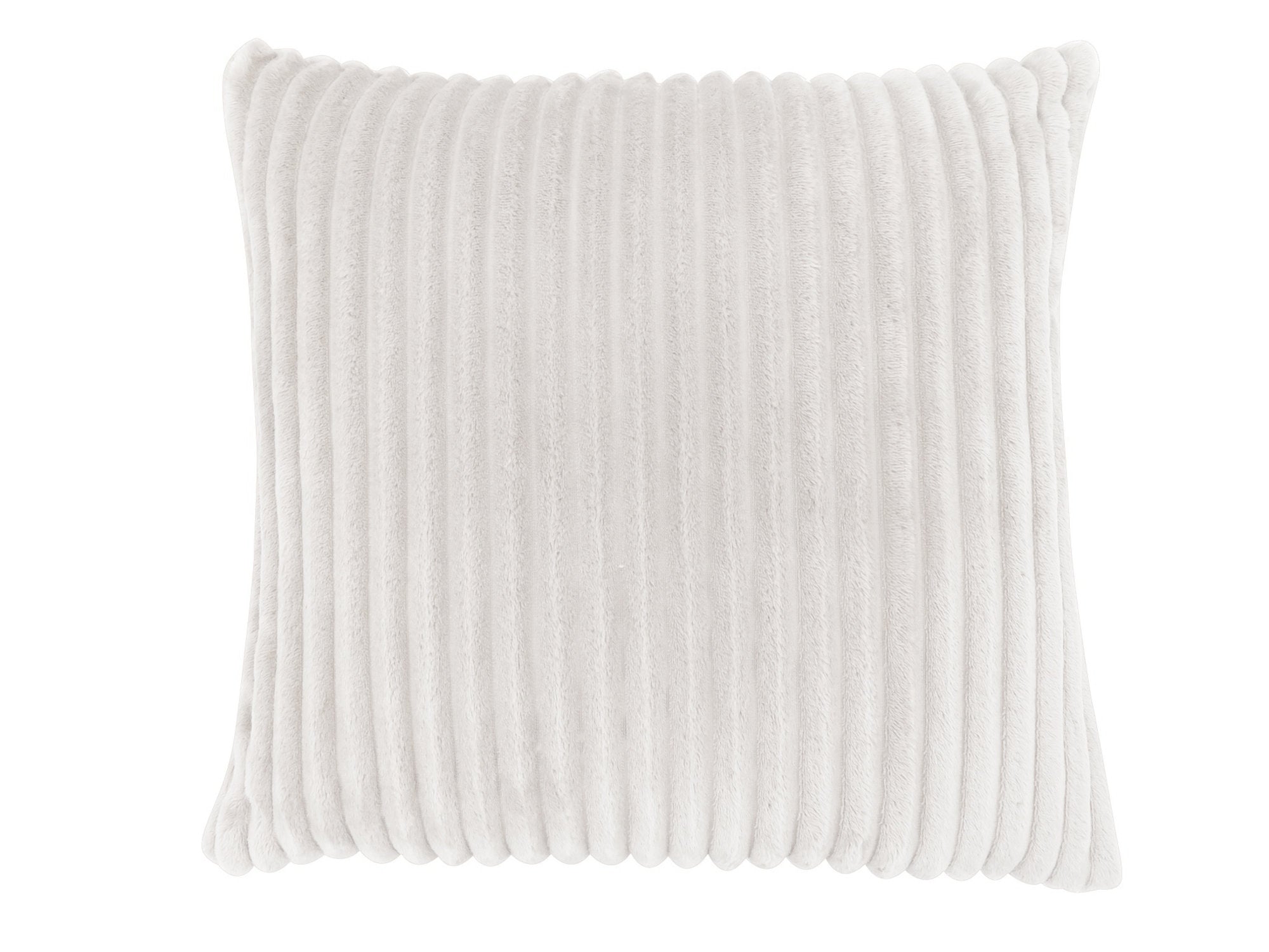 Pillow - 18X 18 / Ivory Ultra Soft Ribbed Style / 1Pc