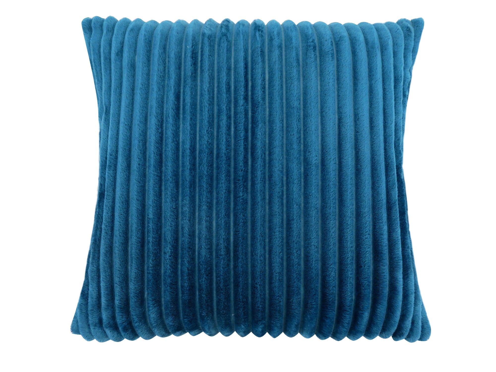 Pillow - 18X 18 / Blue Ultra Soft Ribbed Style / 1Pc