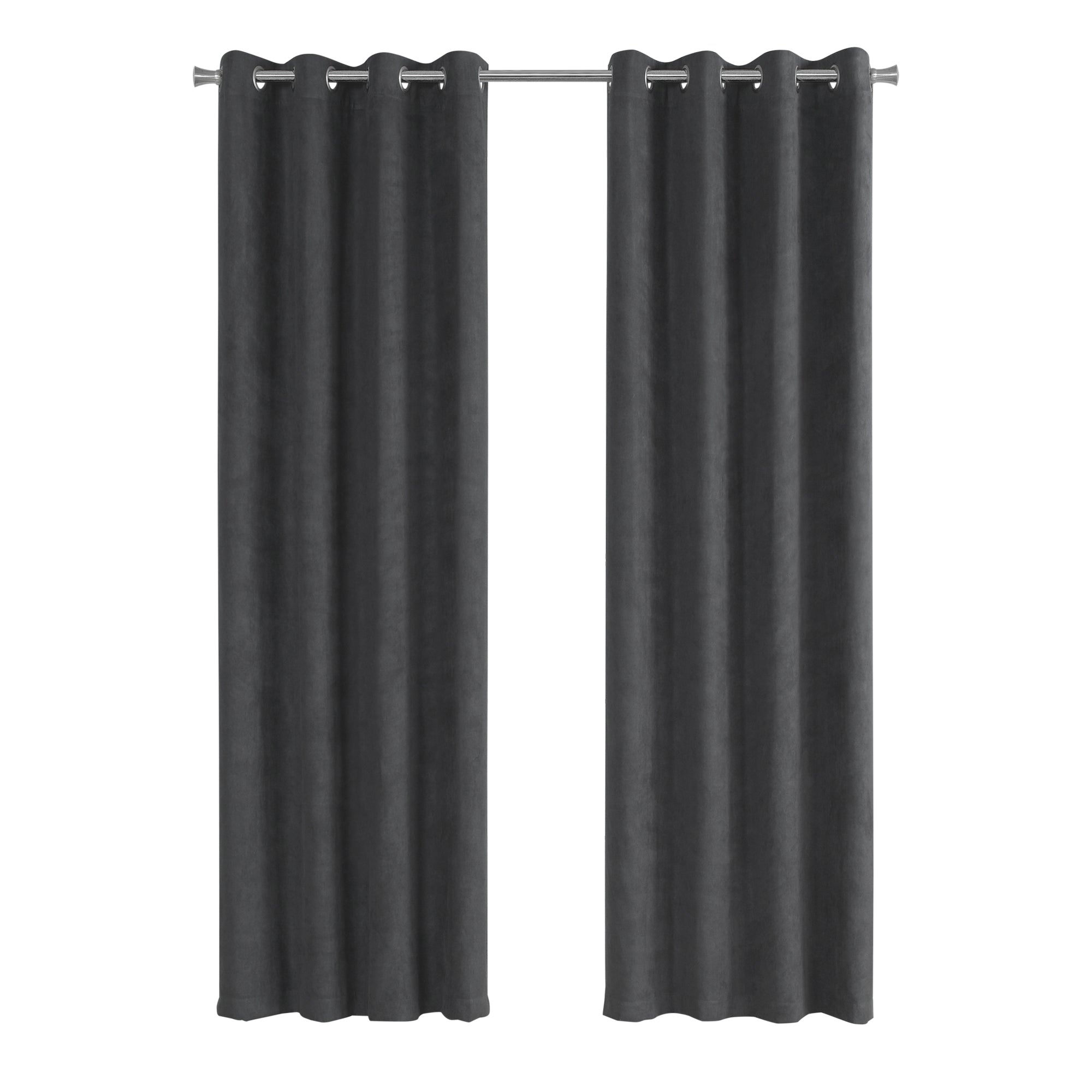 Curtain Panel - 2Pcs / 54W X 84H Grey Room Darkening