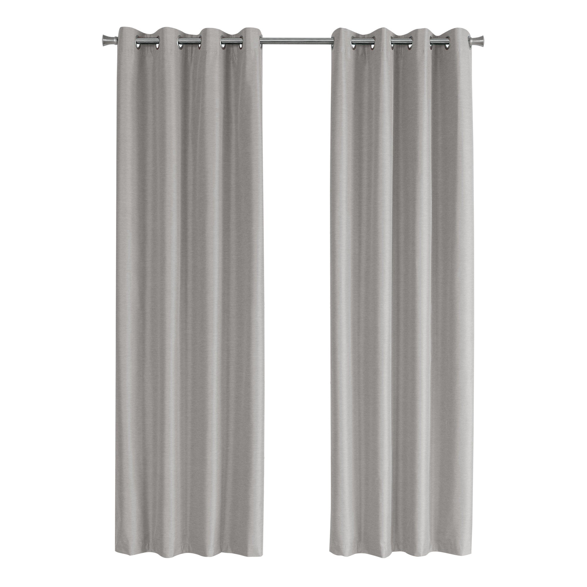 Curtain Panel - 2Pcs / 52W X 95H Silver Solid Blackout