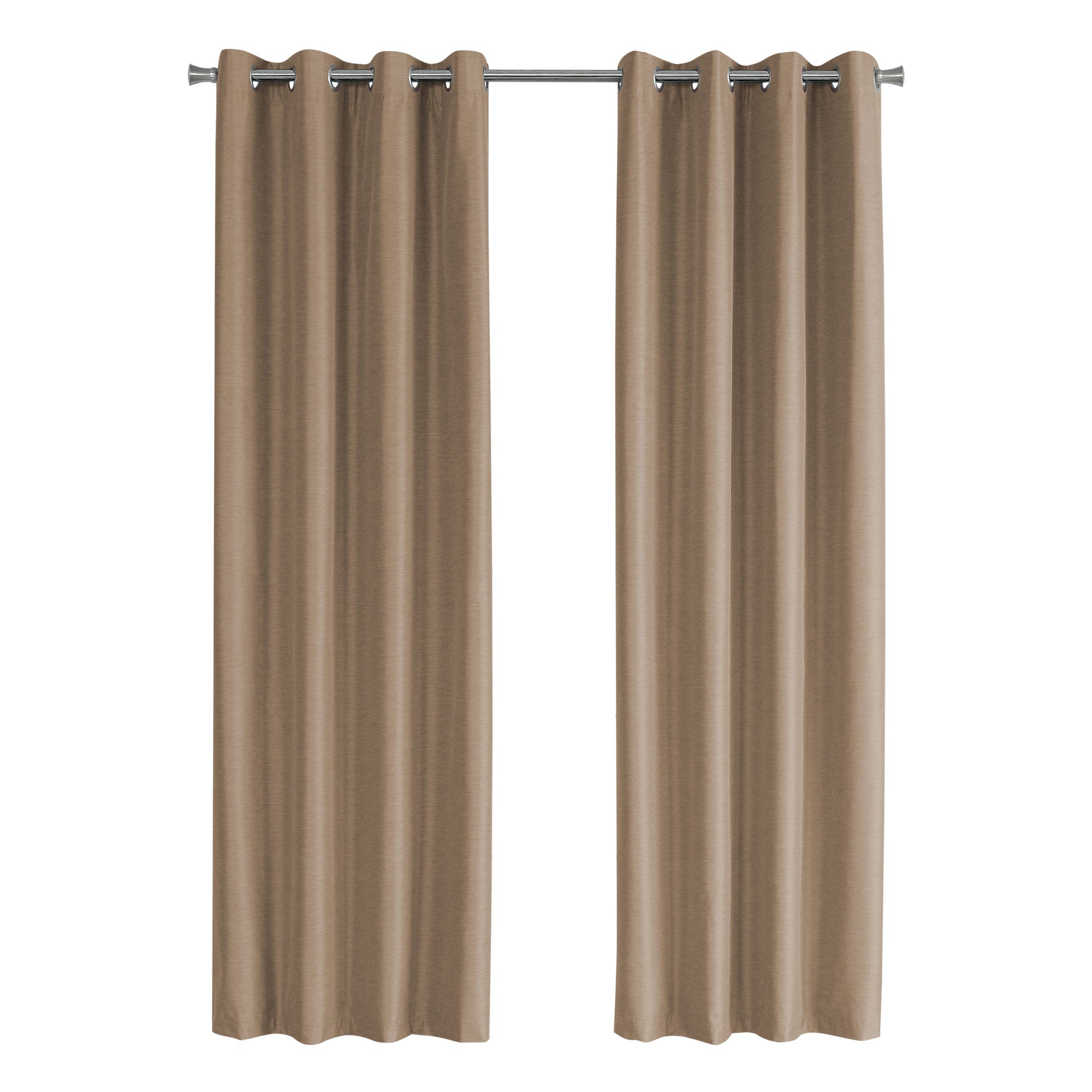 Curtain Panel - 2Pcs / 52W X 84H Brown Solid Blackout