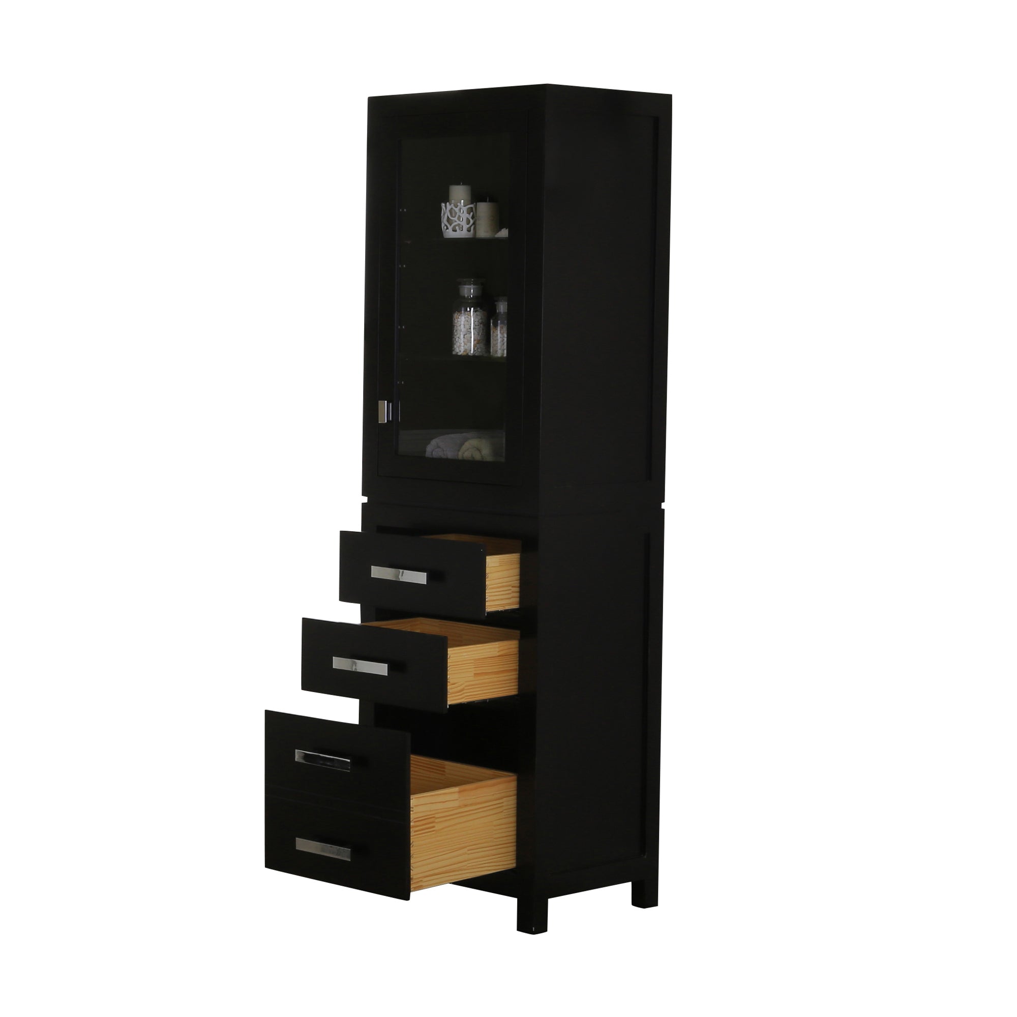 Madison Collection Linen Cabinet In Espresso