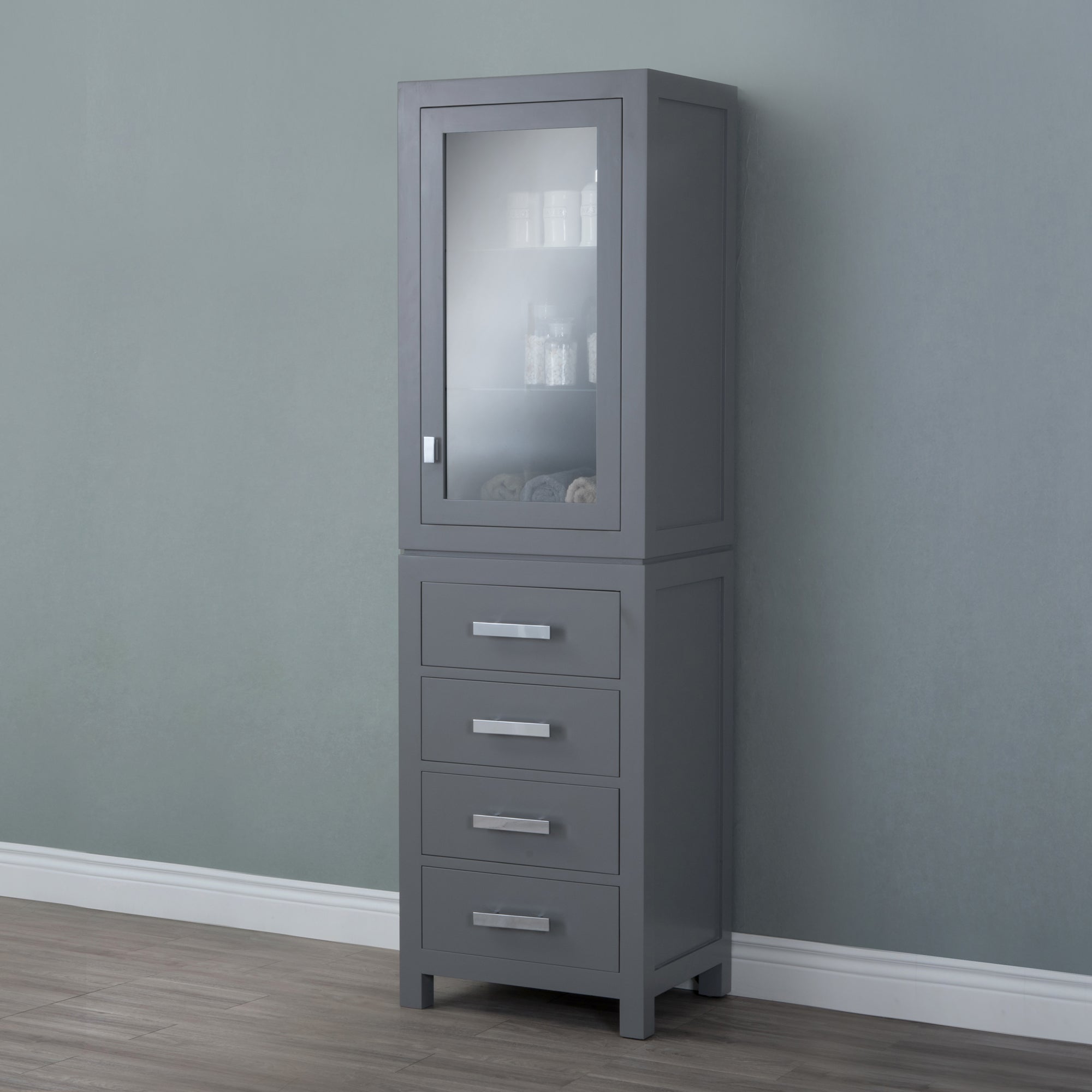 Madison Collection Linen Cabinet In Cashmere Grey