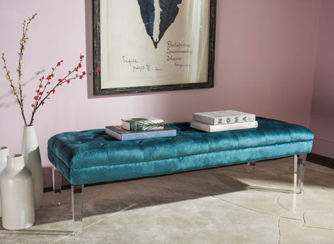 Abrosia Tufted Bench - Luxurious Cotton Blend Upholstery