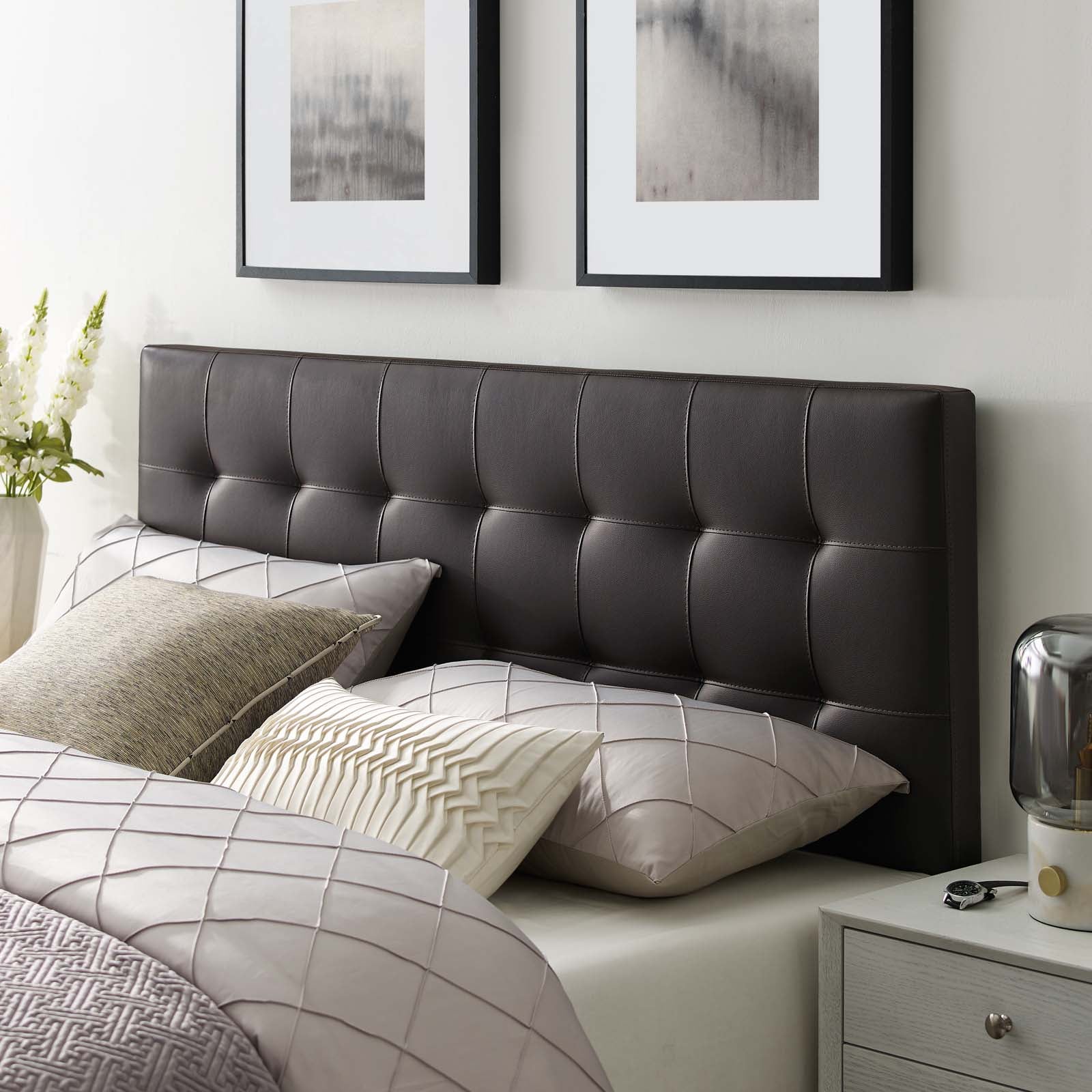 Lily Queen Upholstered Vinyl Headboard