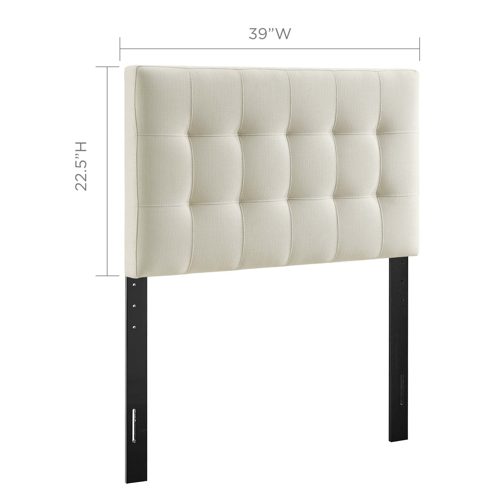 Lily Twin Upholstered Fabric Headboard