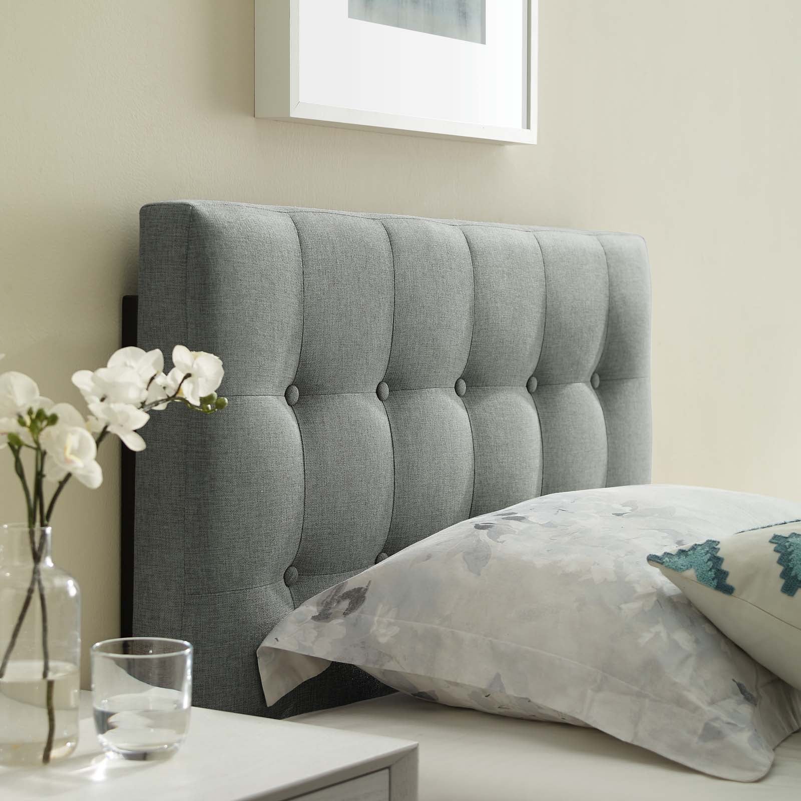 Emily Twin Upholstered Fabric Headboard