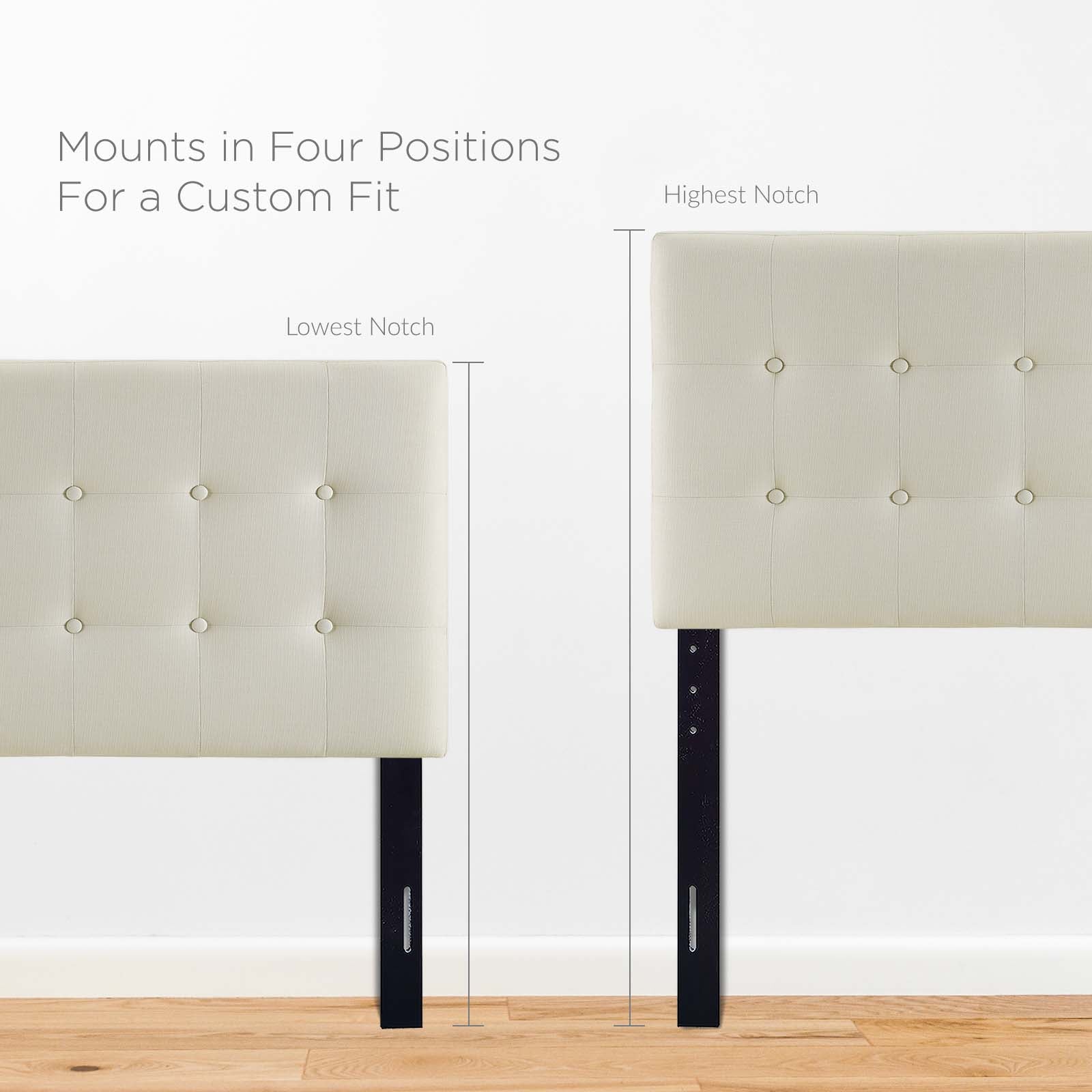 Emily Twin Upholstered Fabric Headboard