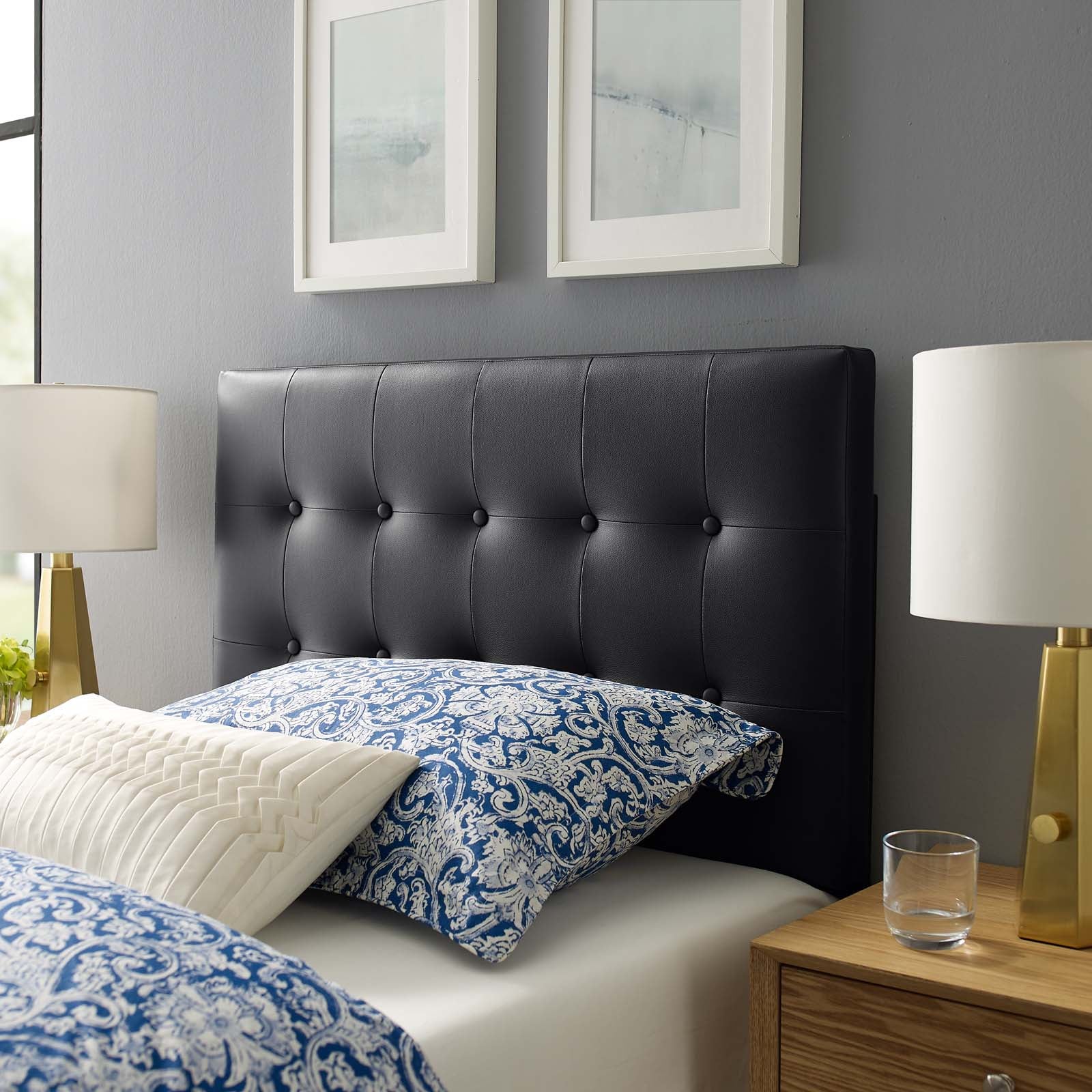 Emily Twin Upholstered Vinyl Headboard