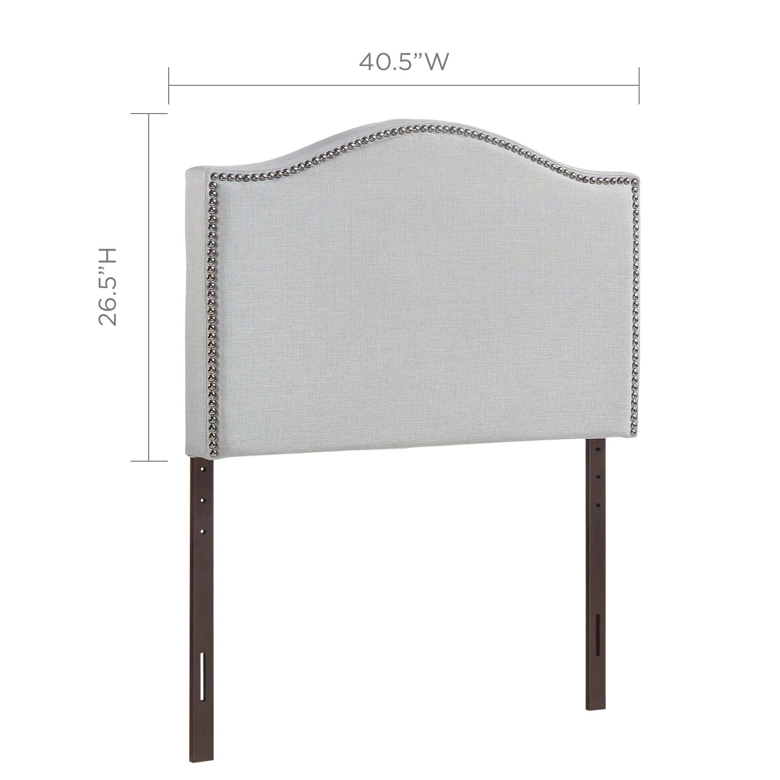 Curl Twin Nailhead Upholstered Headboard