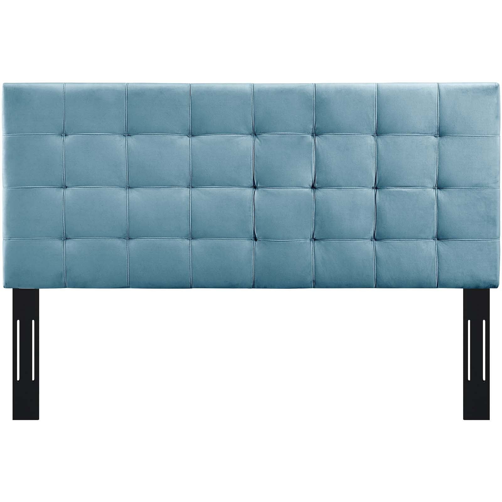 Paisley Tufted Full / Queen Upholstered Performance Velvet Headboard