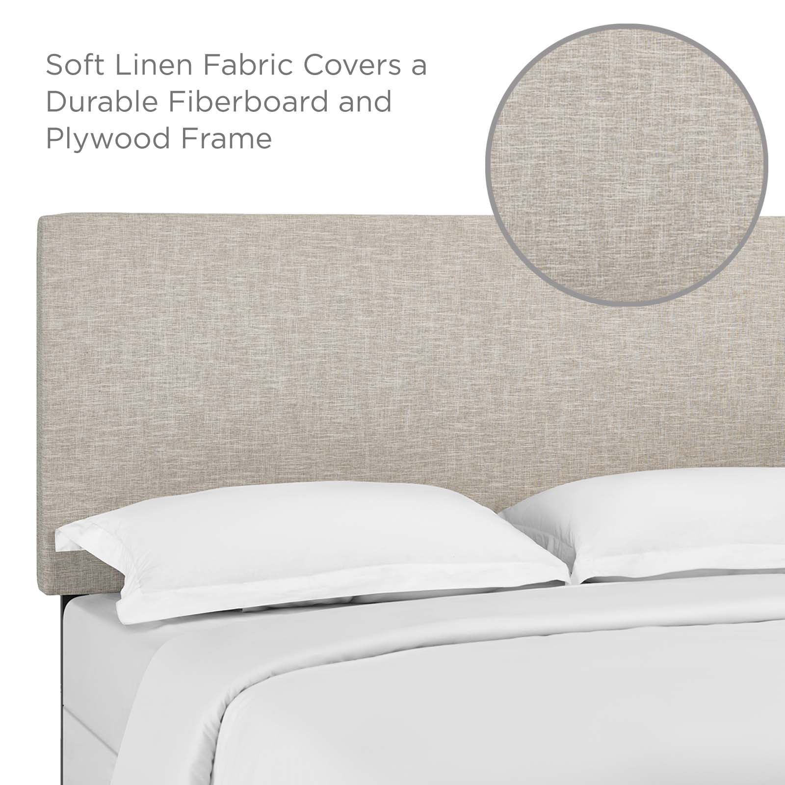 Taylor Full / Queen Upholstered Linen Fabric Headboard