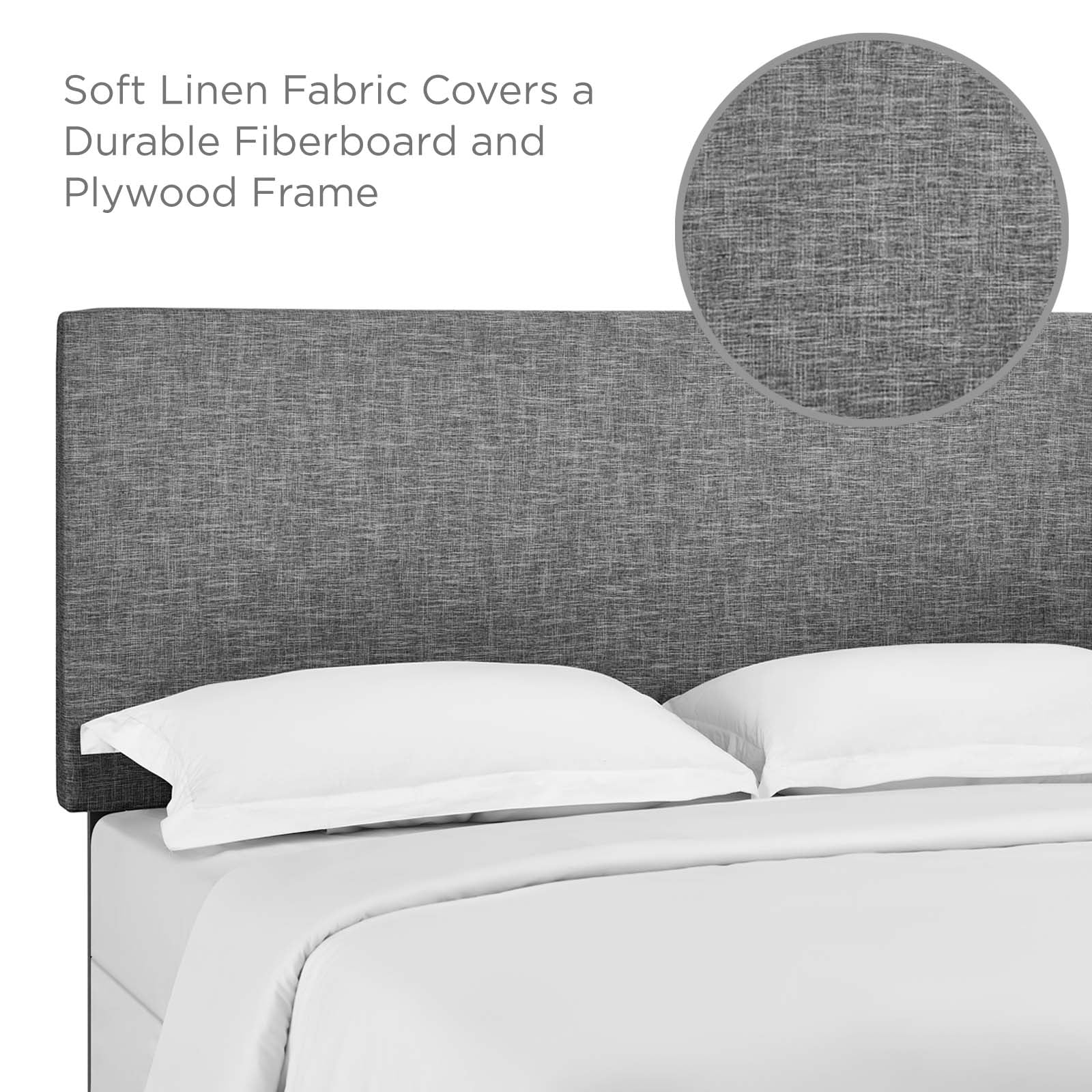 Taylor Full / Queen Upholstered Linen Fabric Headboard