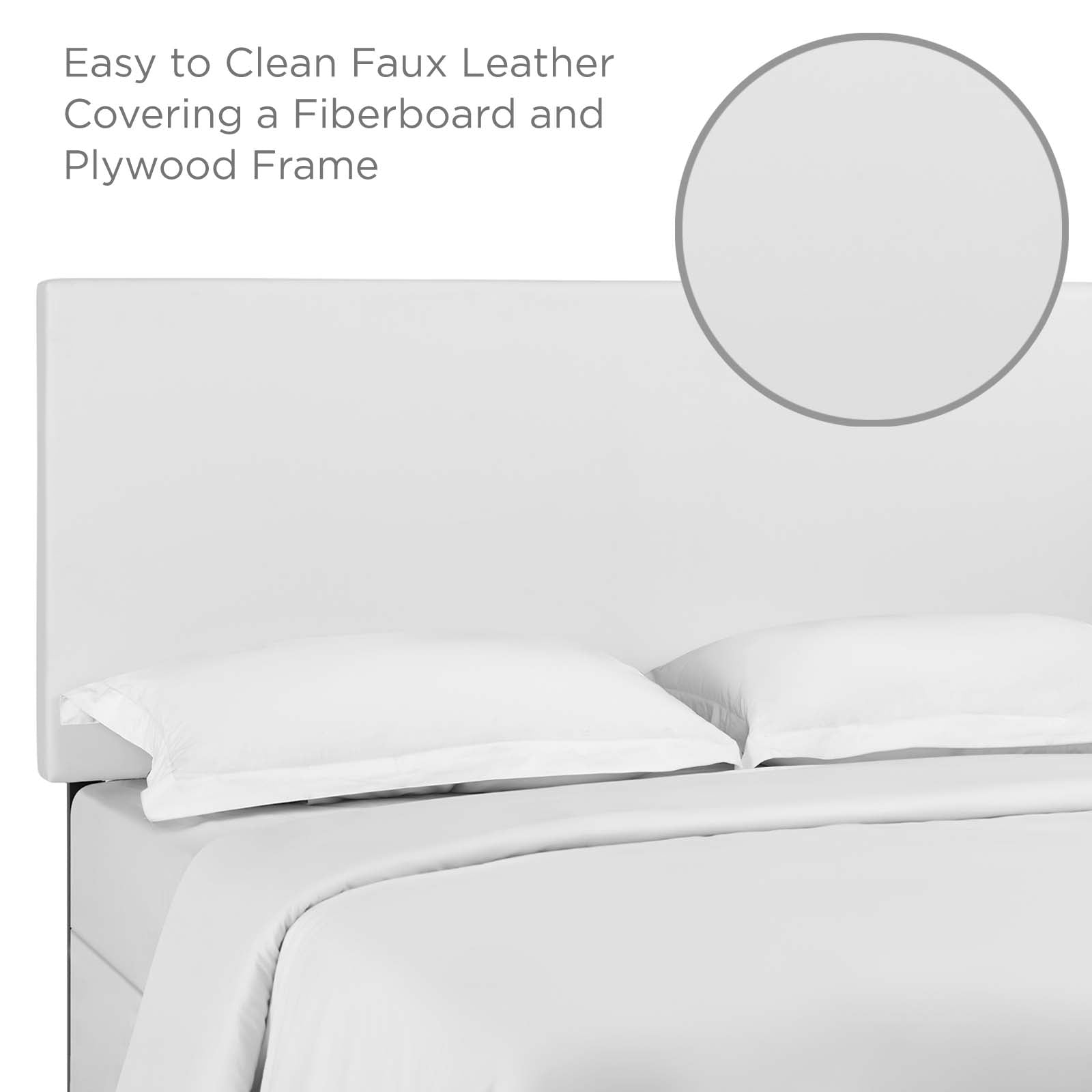 Taylor King and California King Upholstered Faux Leather Headboard