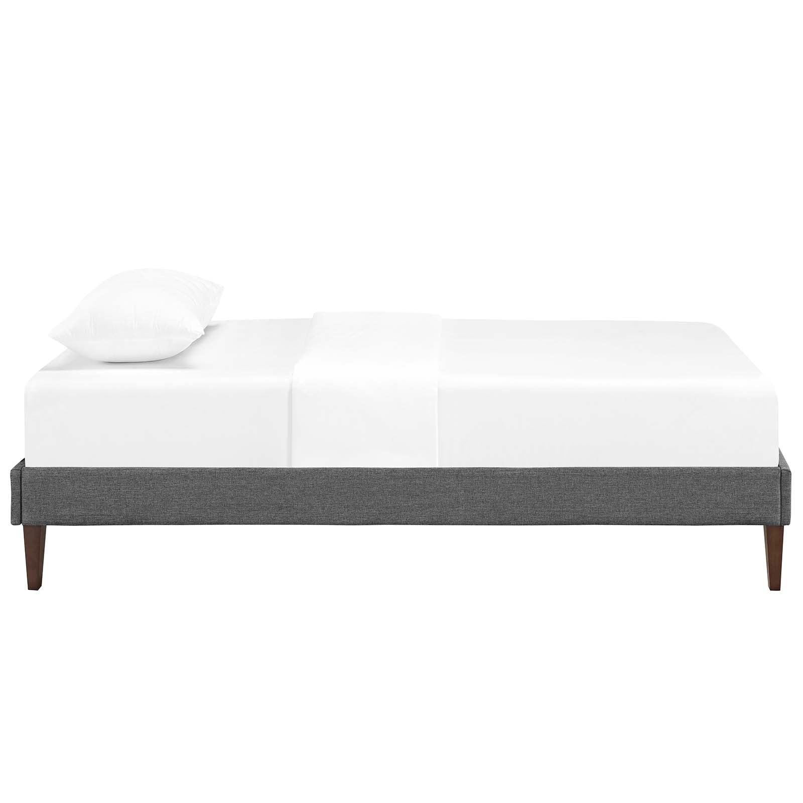 Tessie Twin Fabric Bed Frame with Squared Tapered Legs