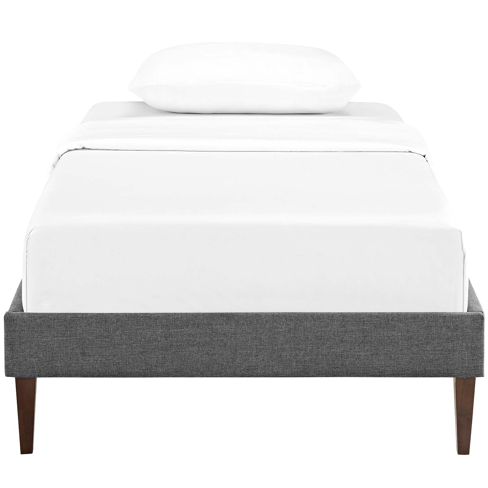 Tessie Twin Fabric Bed Frame with Squared Tapered Legs