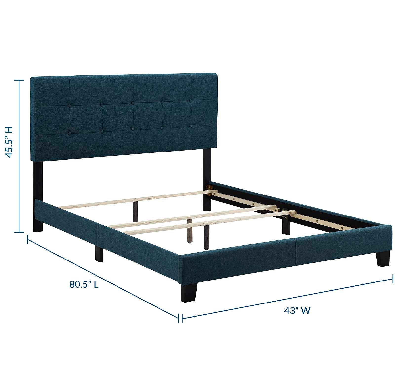 Amira Twin Upholstered Fabric Bed