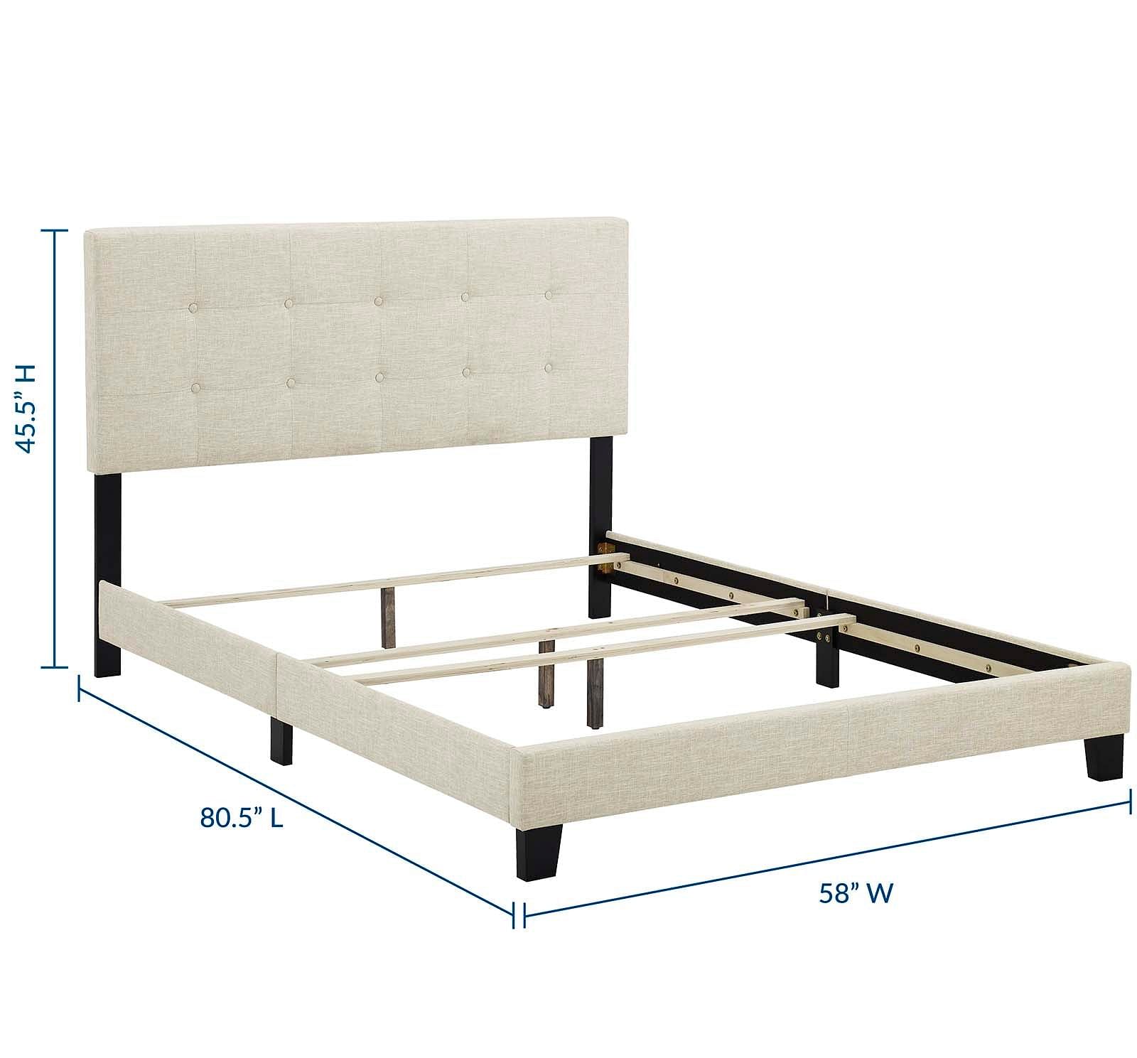 Amira Full Upholstered Fabric Bed