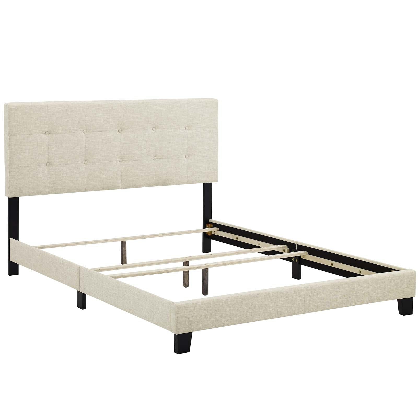 Amira King Upholstered Fabric Bed