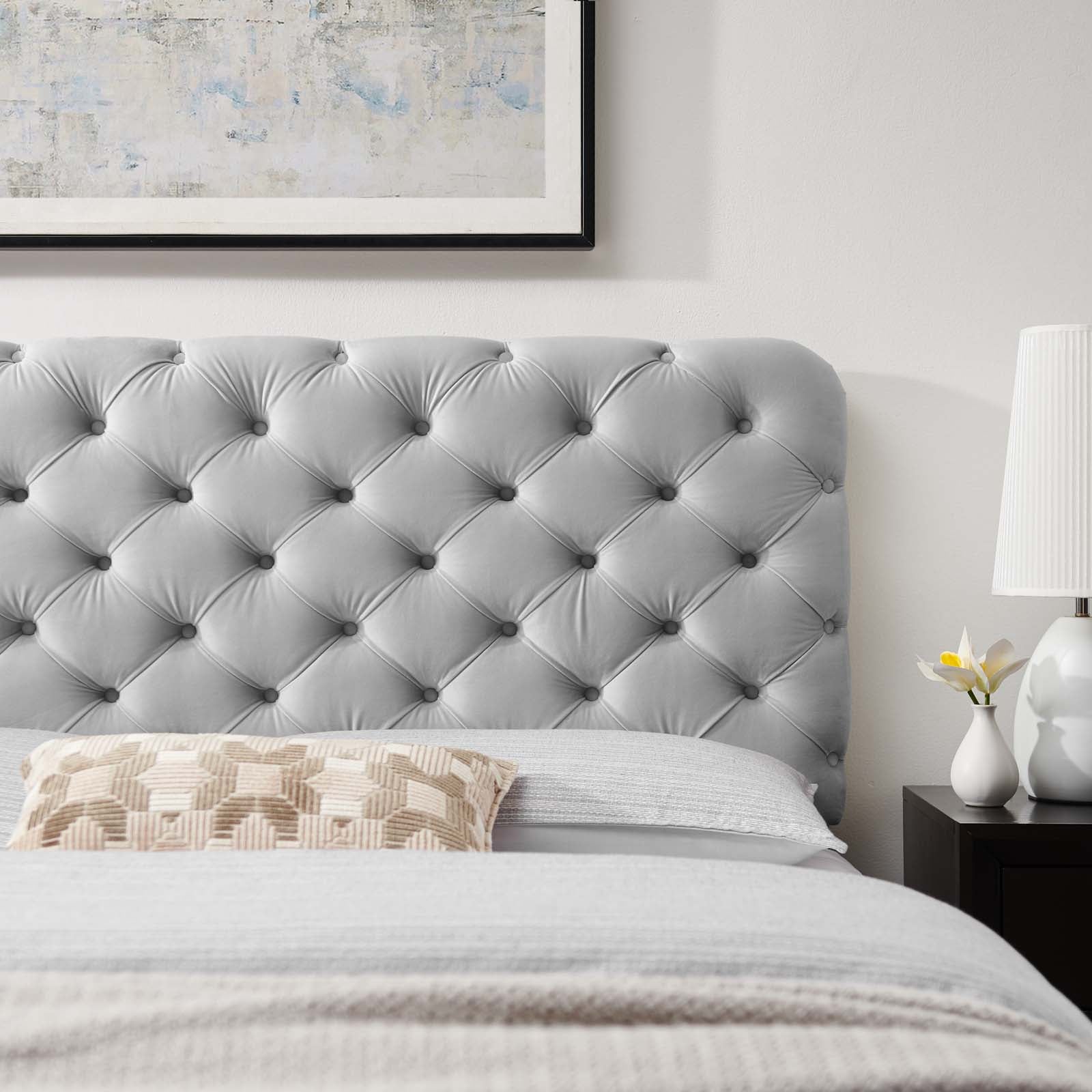 Lizzy Tufted Full/Queen Performance Velvet Headboard