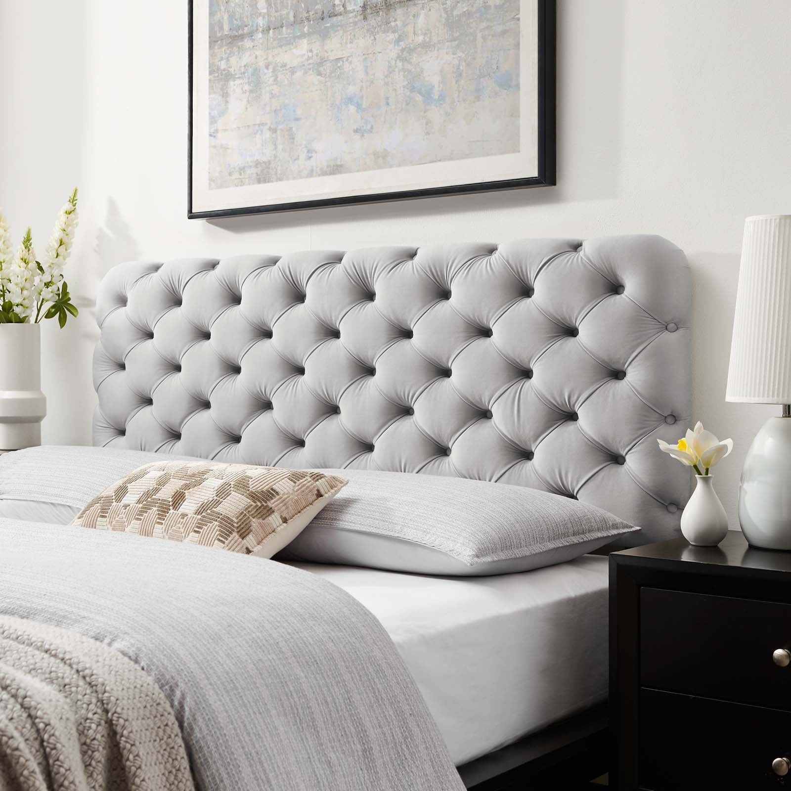 Lizzy Tufted Full/Queen Performance Velvet Headboard