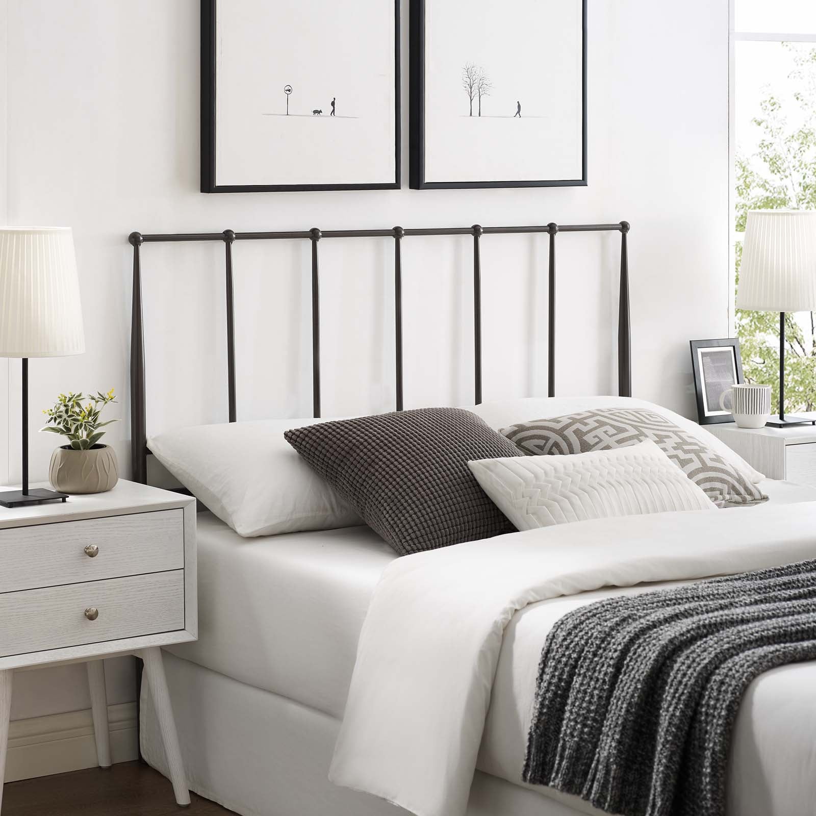 Kiana Queen Metal Stainless Steel Headboard