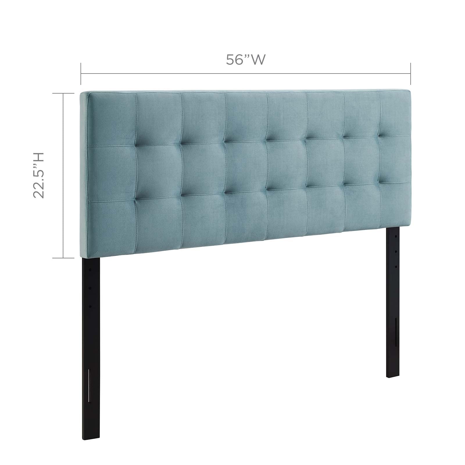 Lily Biscuit Tufted Full Performance Velvet Headboard