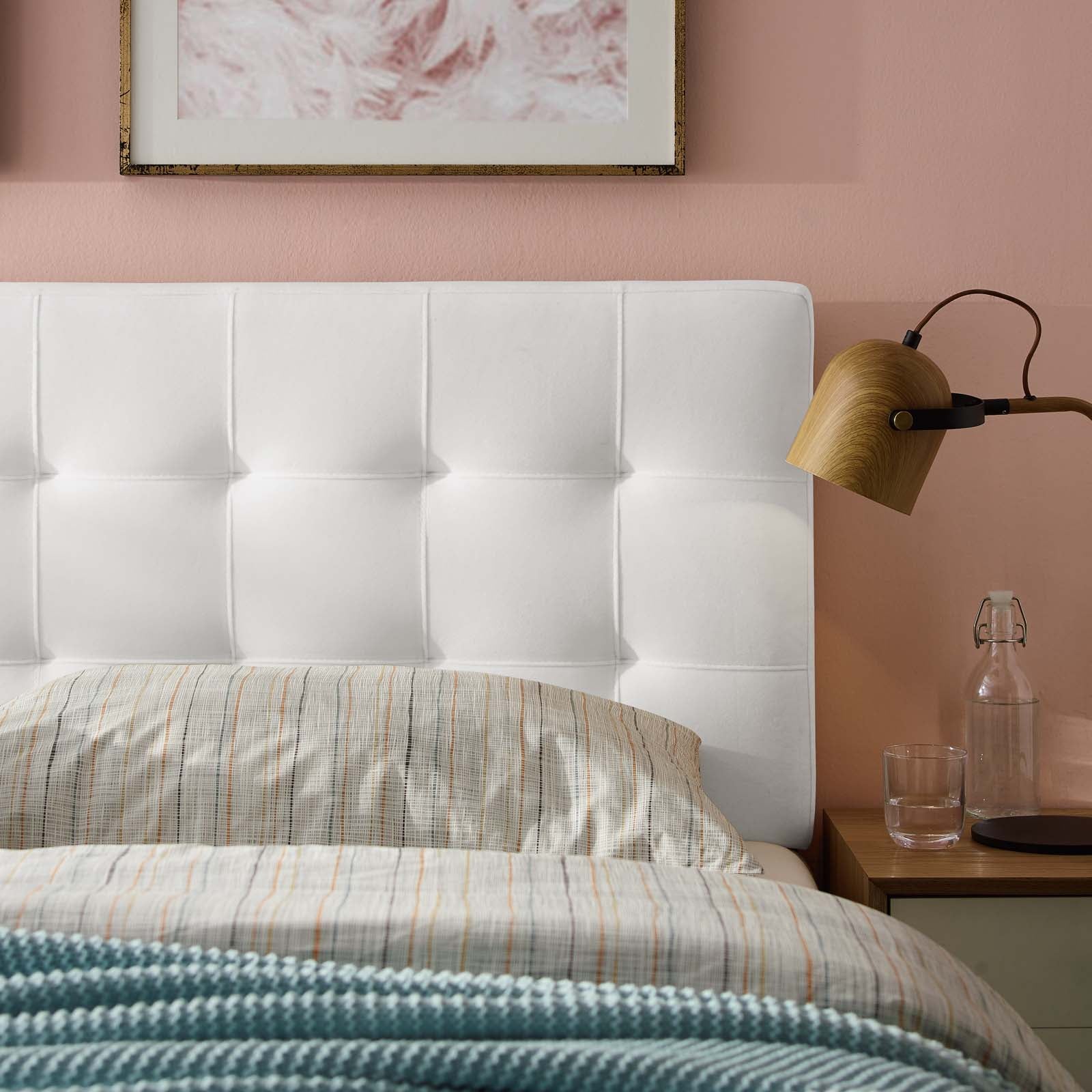 Lily Biscuit Tufted Full Performance Velvet Headboard