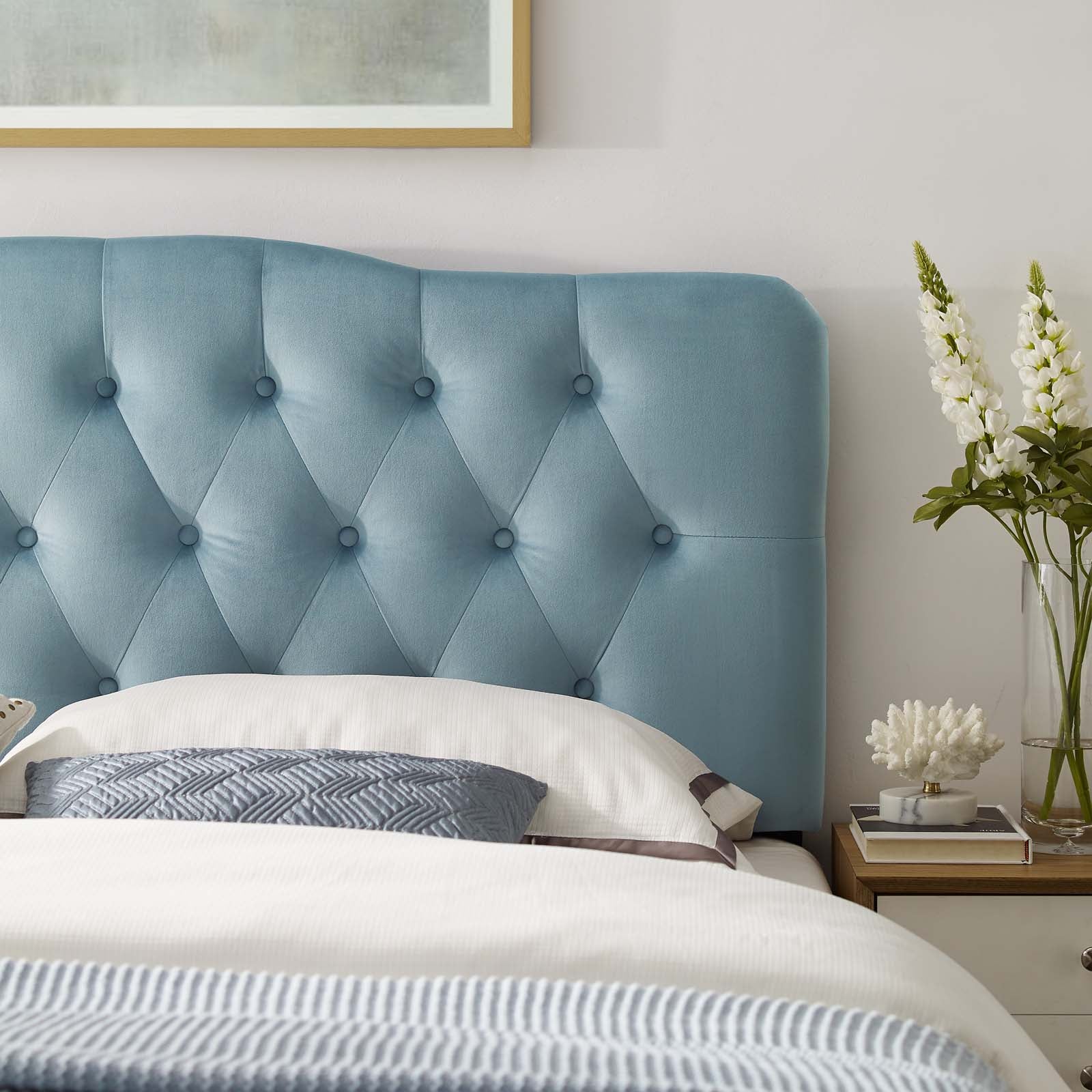 Annabel Full Diamond Tufted Performance Velvet Headboard