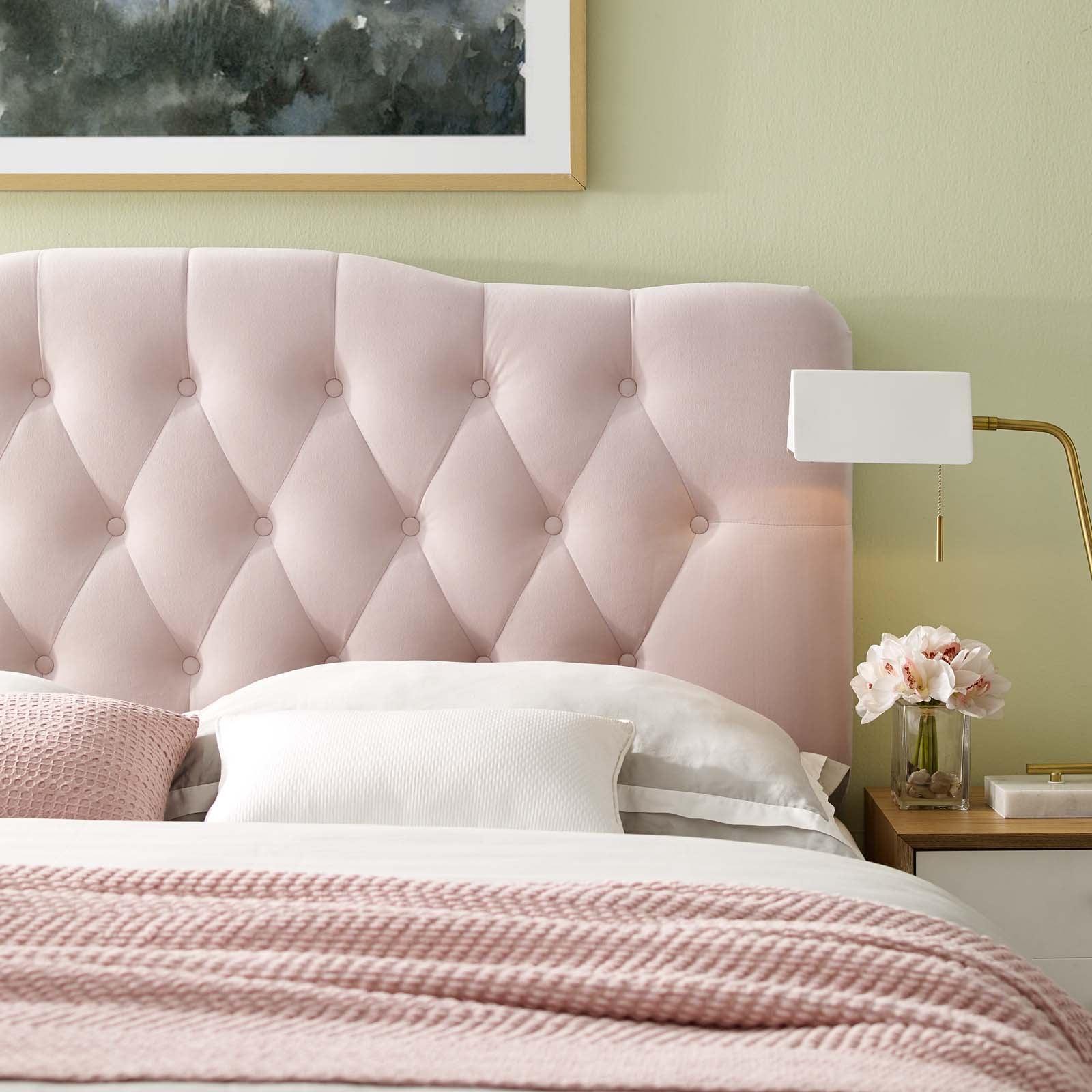 Annabel Full Diamond Tufted Performance Velvet Headboard