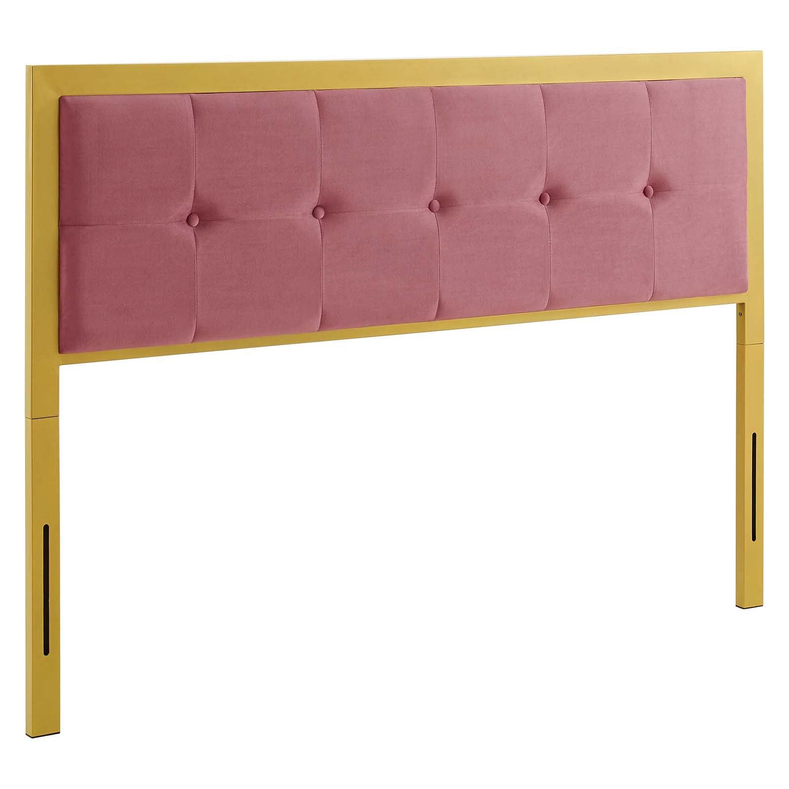 Teagan Tufted King Performance Velvet Headboard