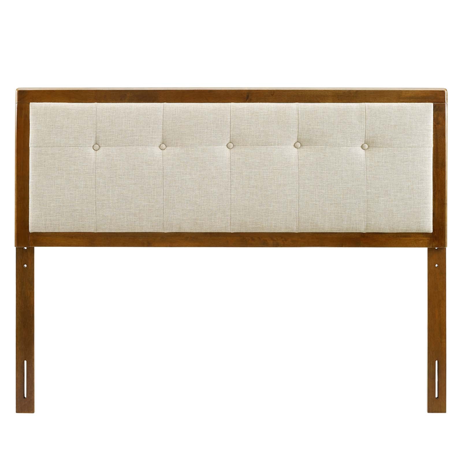 Draper Tufted Full Fabric and Wood Headboard