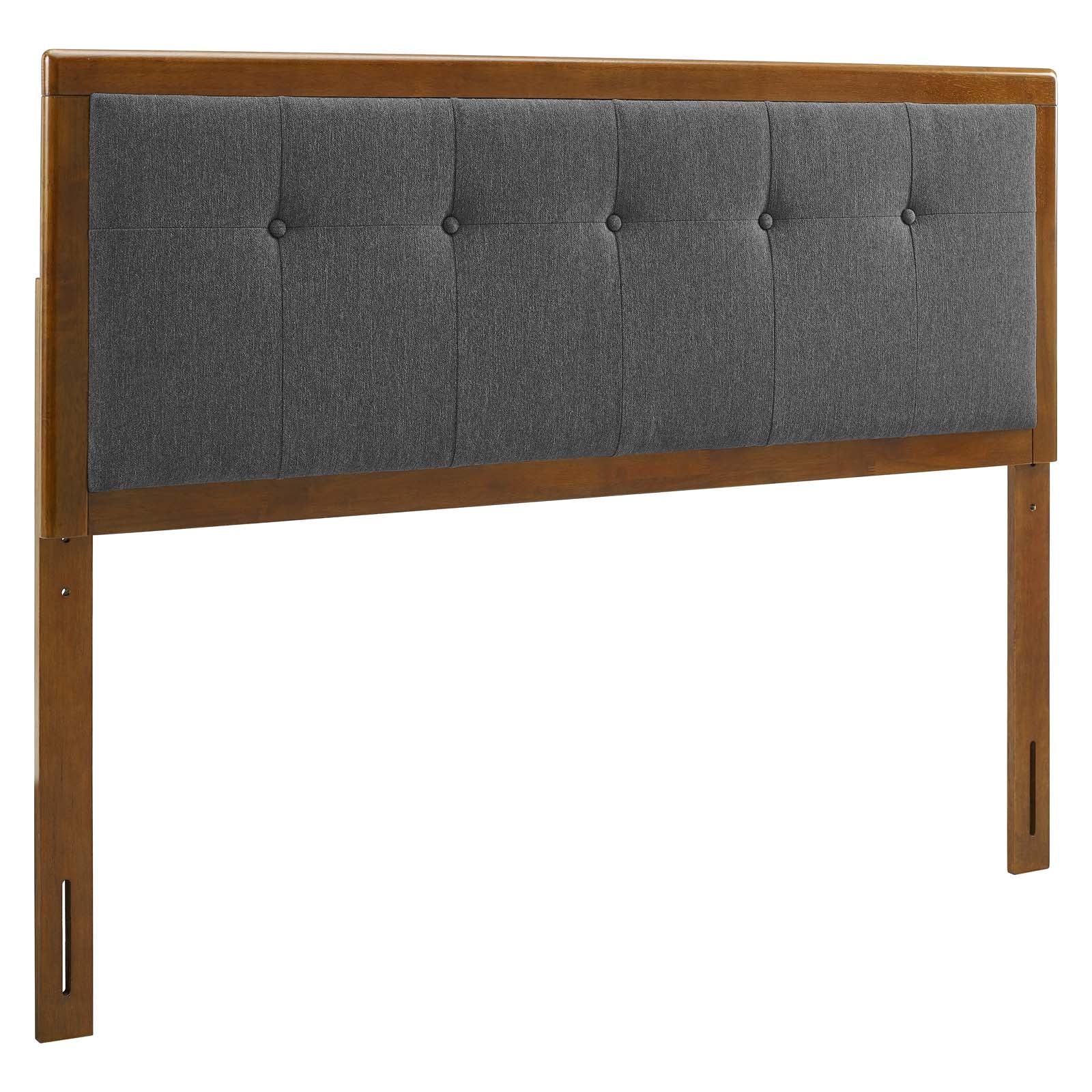 Draper Tufted King Fabric and Wood Headboard