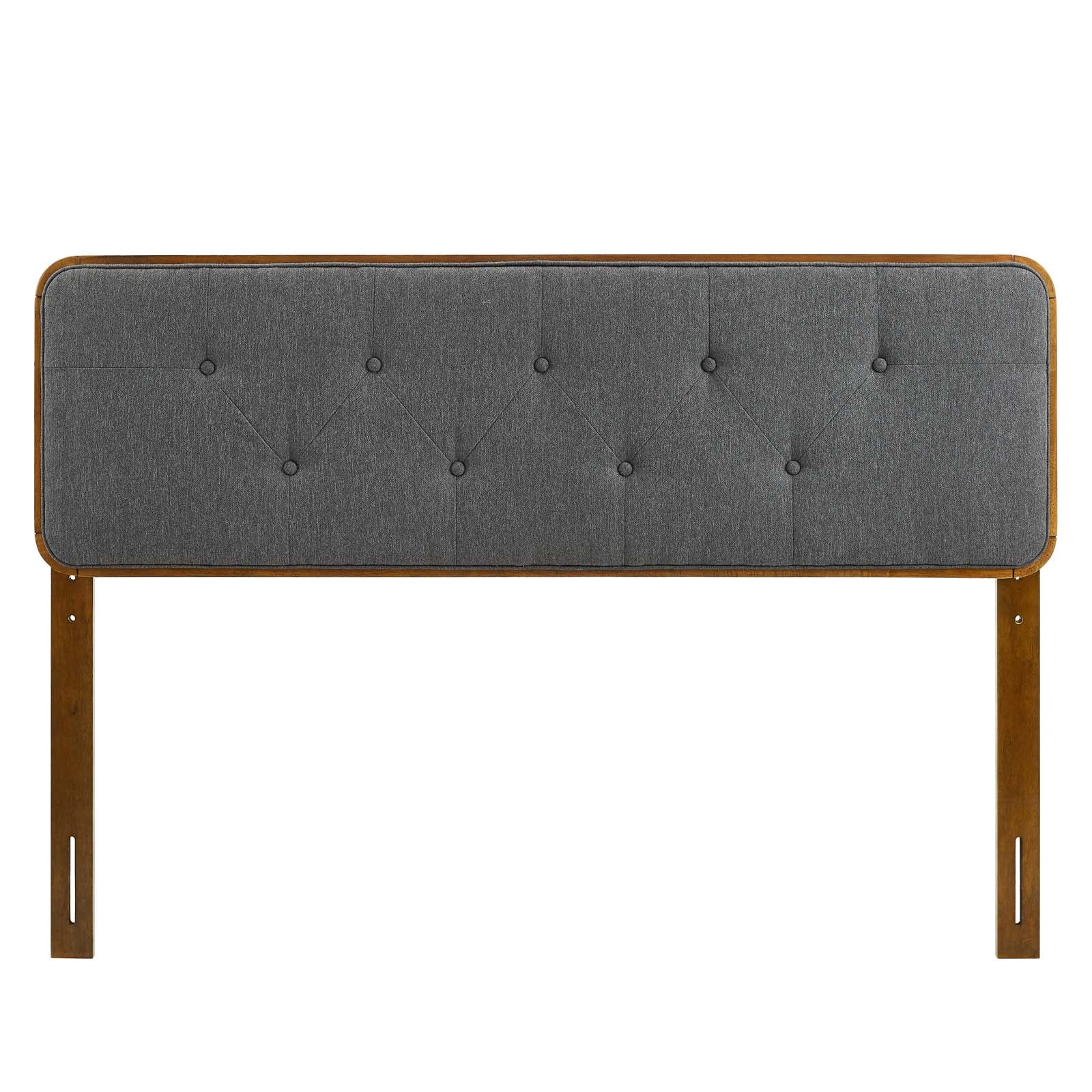 Collins Tufted Full Fabric and Wood Headboard