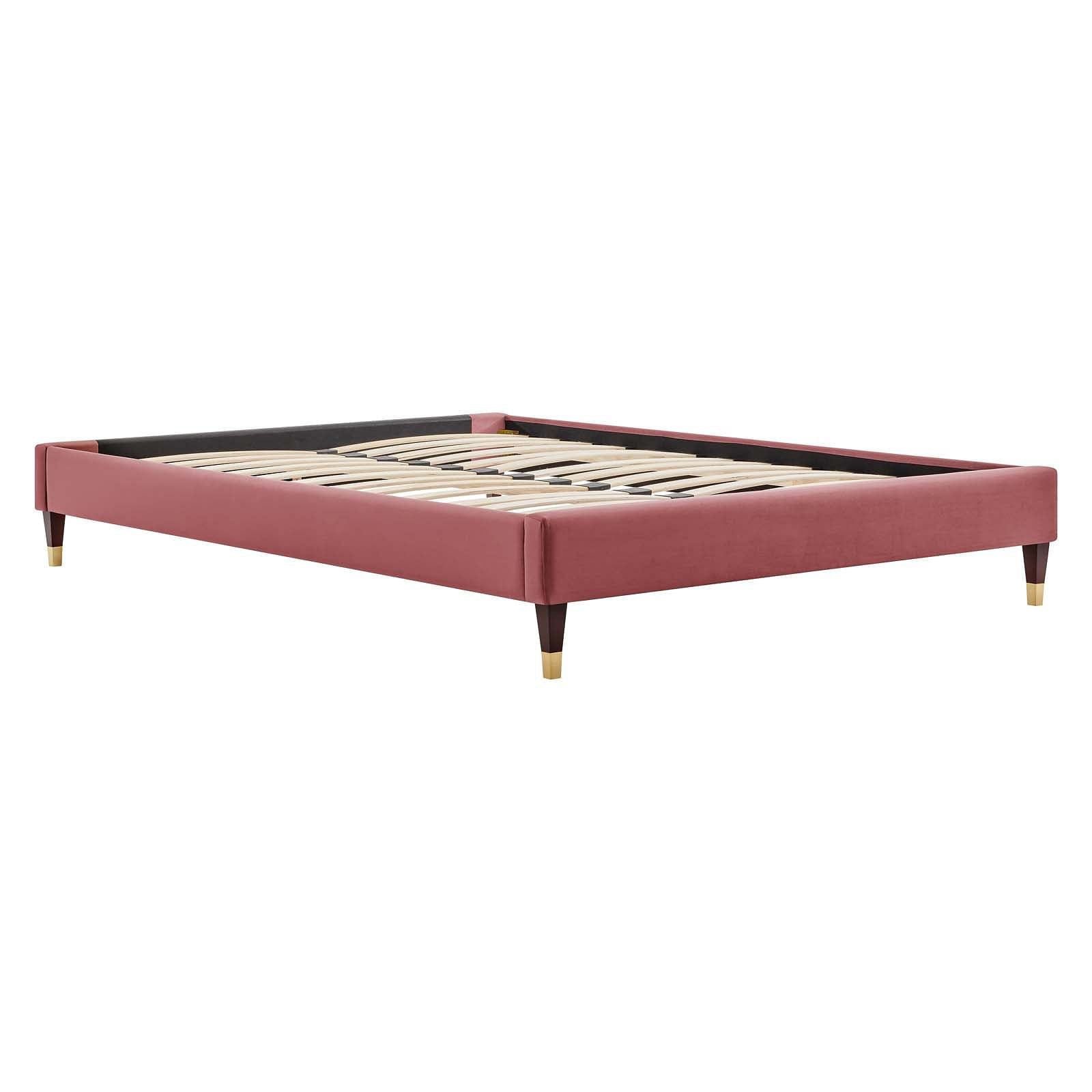 Harlow Full Performance Velvet Platform Bed Frame