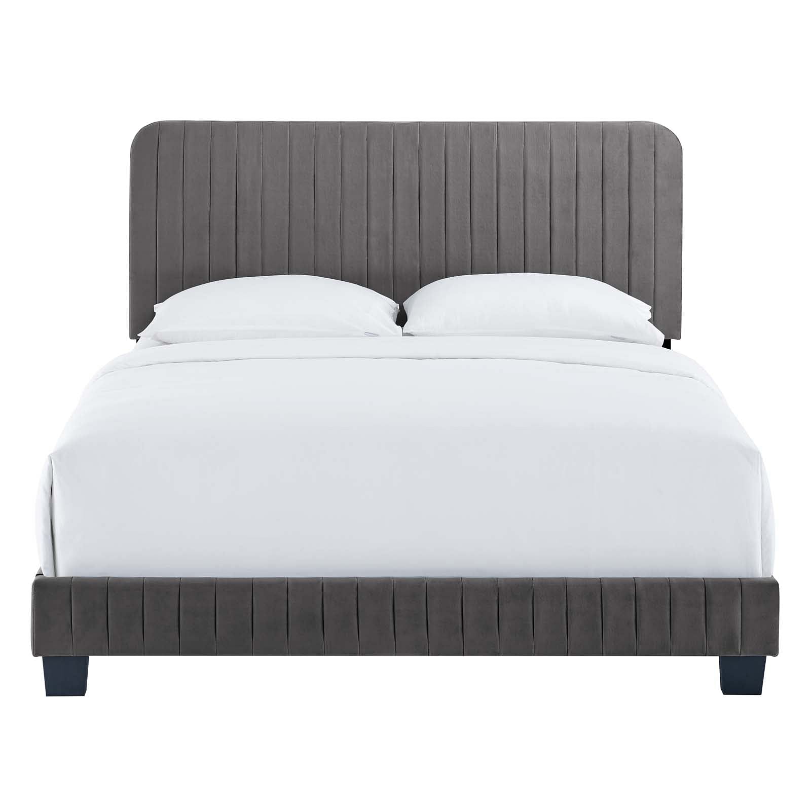 Celine Channel Tufted Performance Velvet Queen Bed