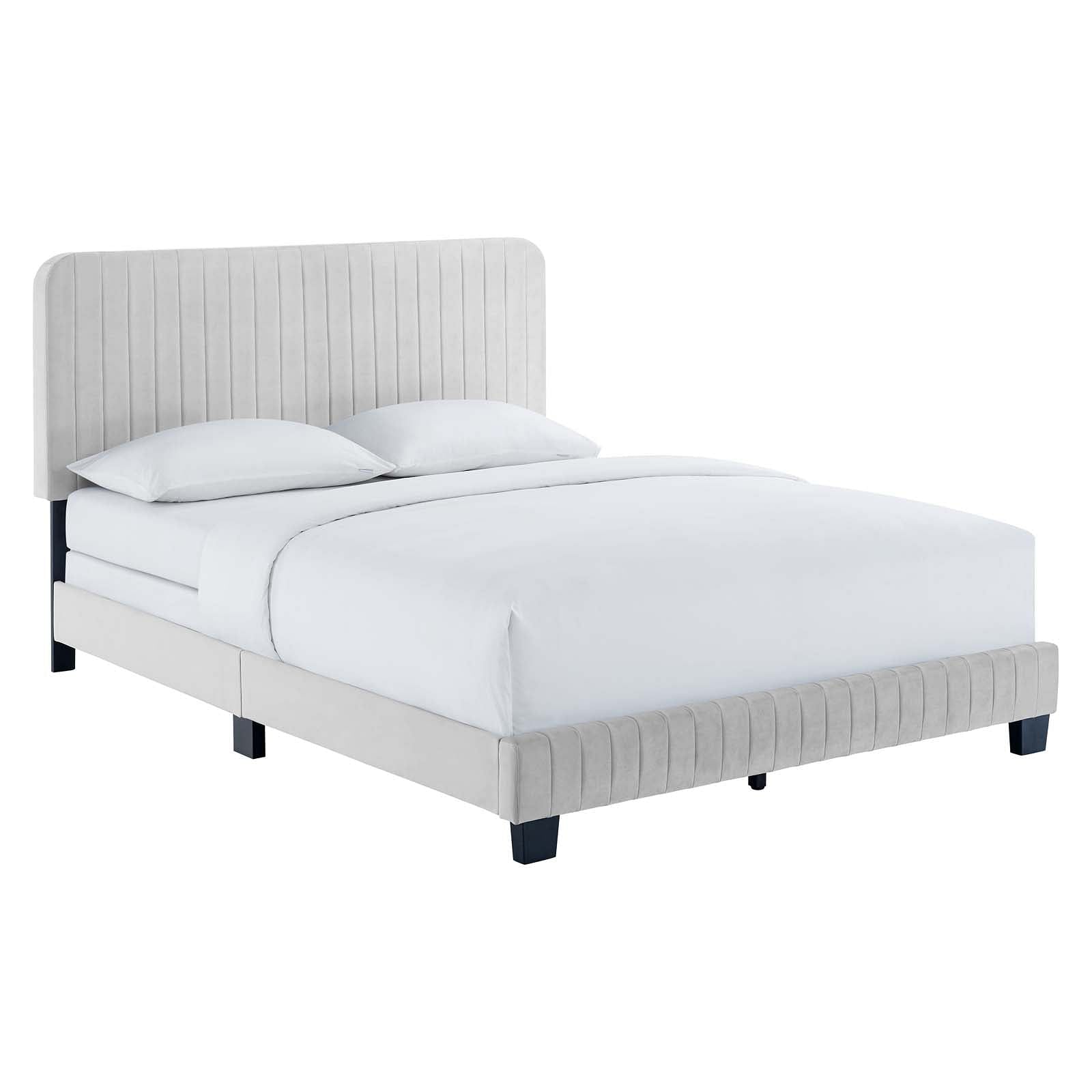 Celine Channel Tufted Performance Velvet Queen Bed