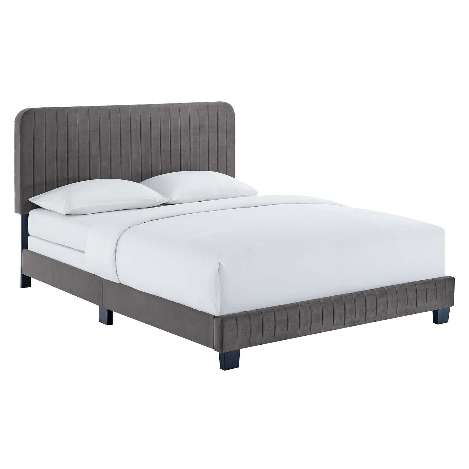 Celine Channel Tufted Performance Velvet Full Bed