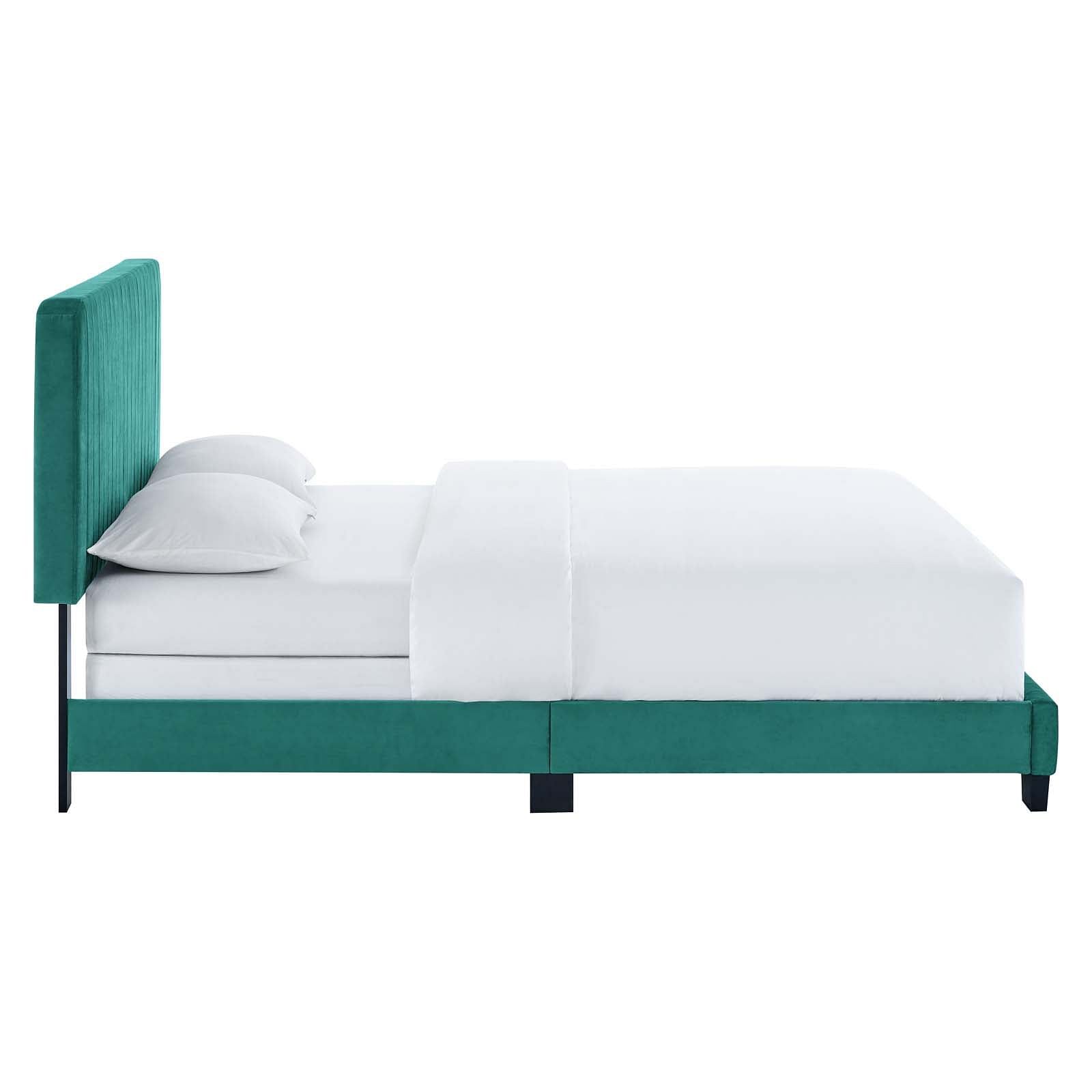 Celine Channel Tufted Performance Velvet Full Bed