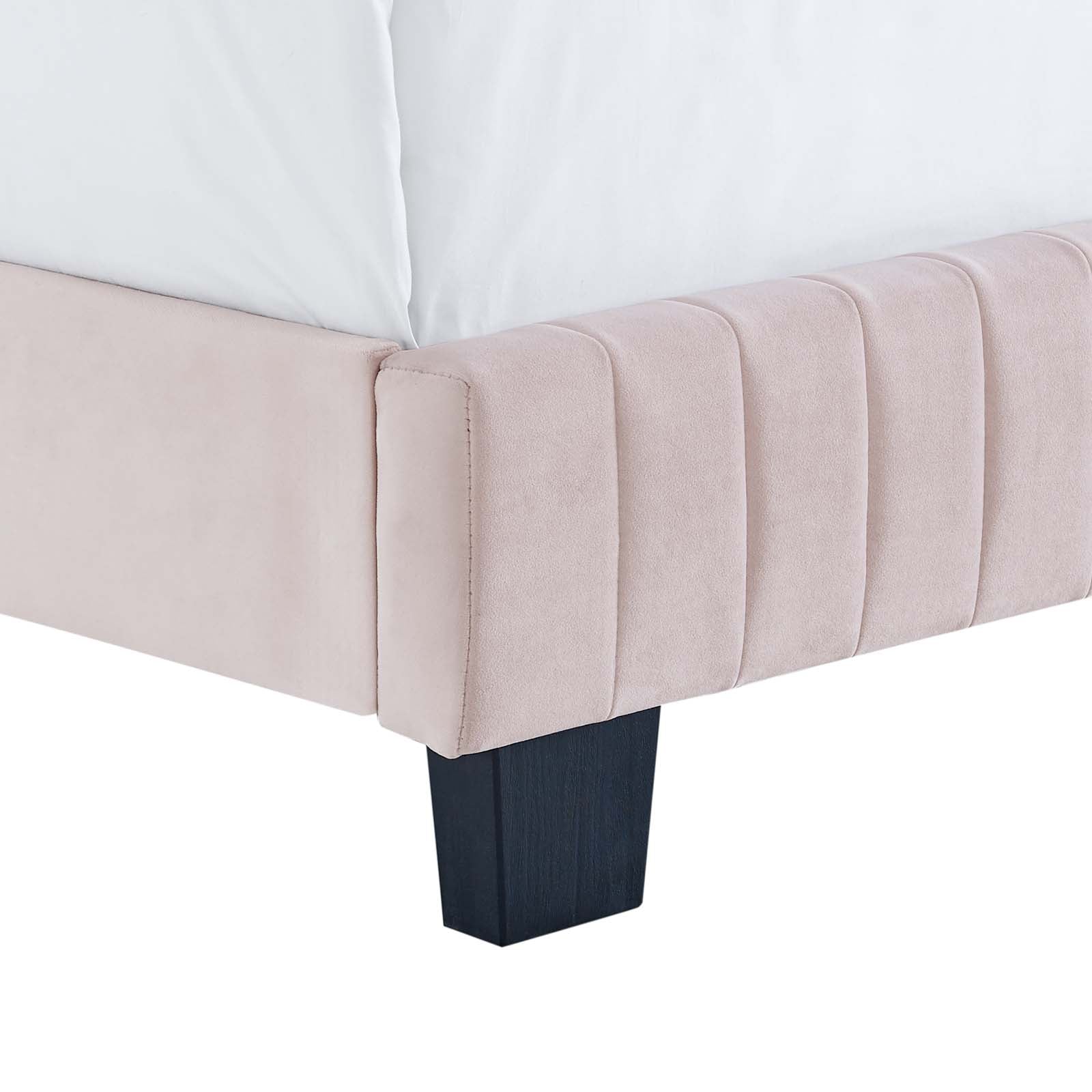 Celine Channel Tufted Performance Velvet Twin Bed