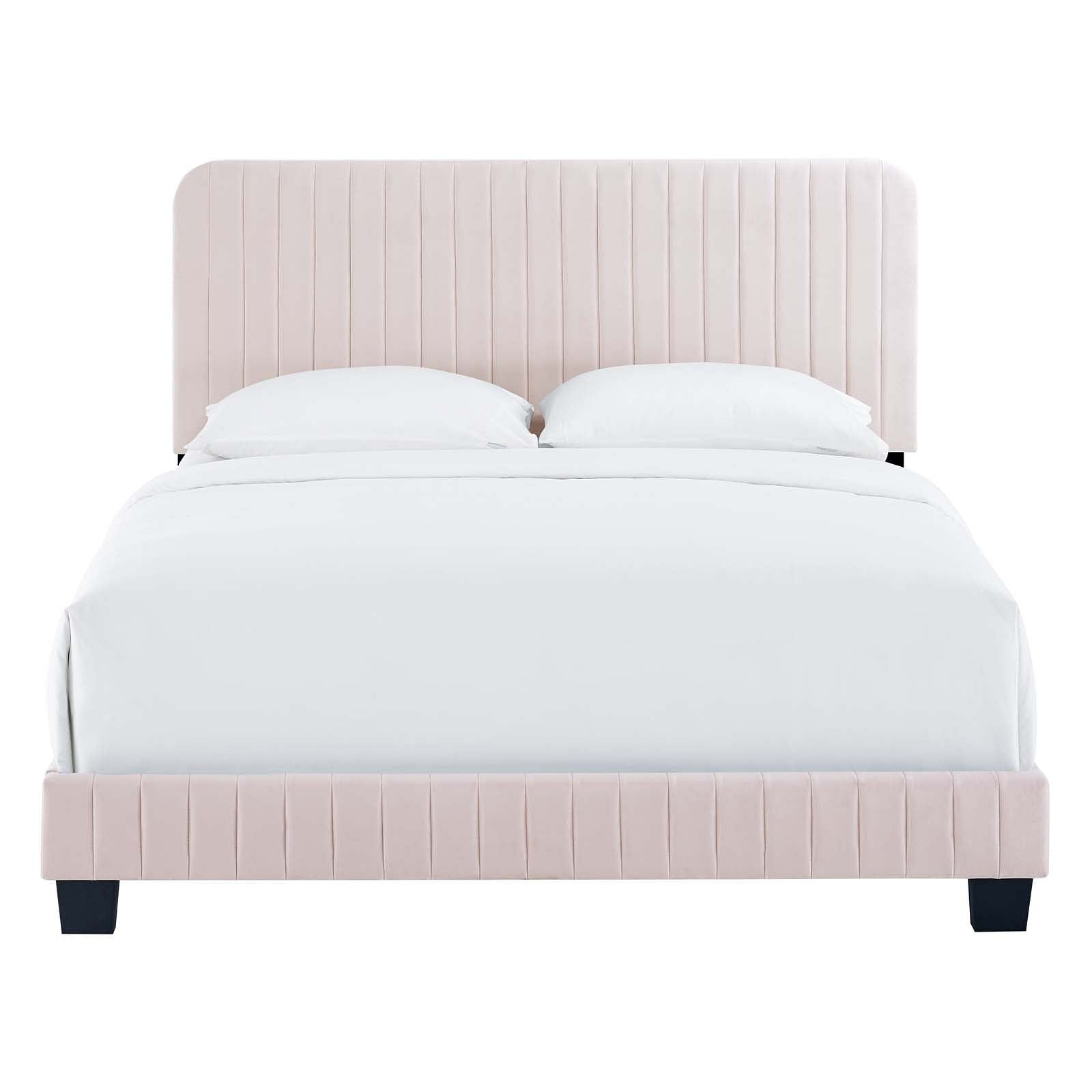 Celine Channel Tufted Performance Velvet Twin Bed