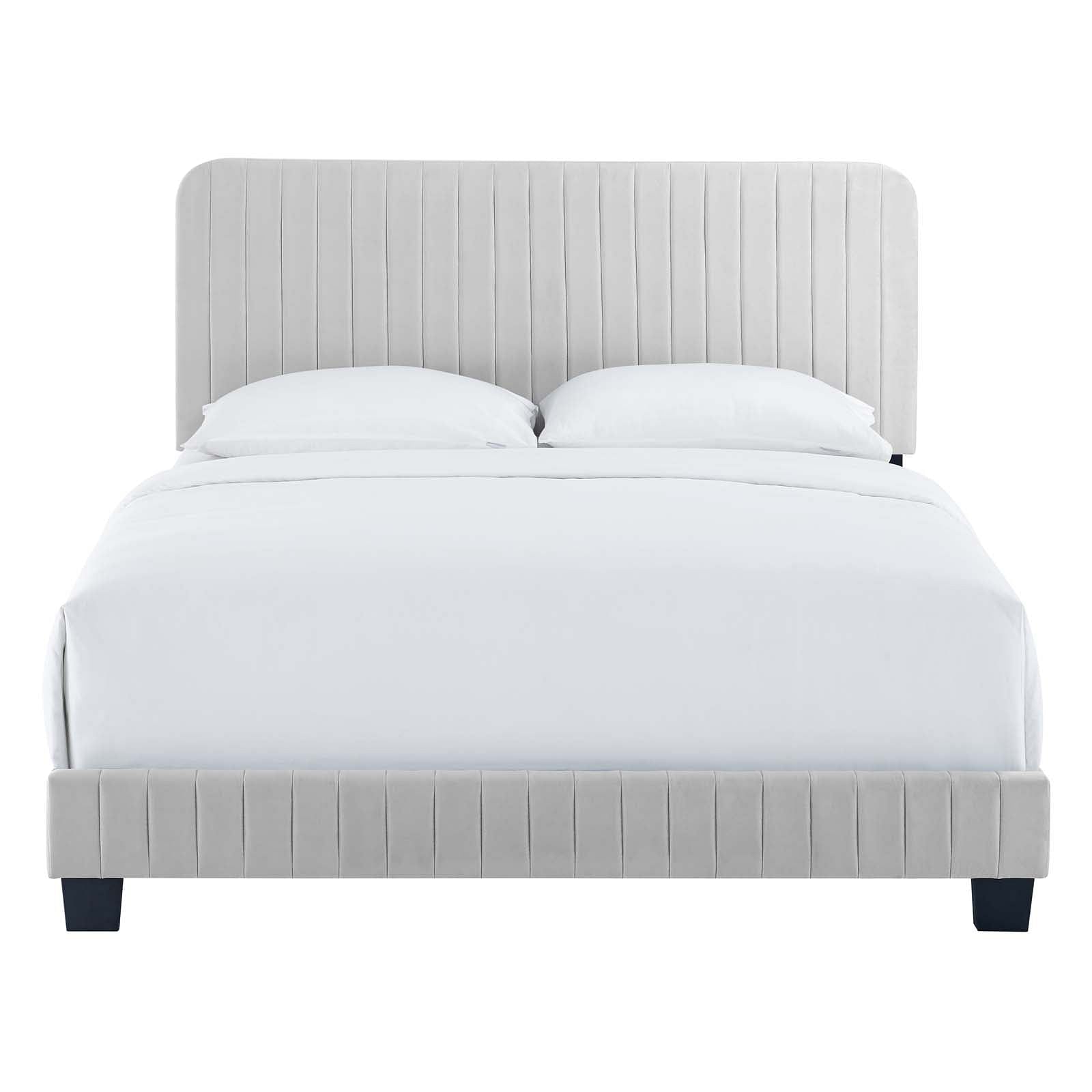 Celine Channel Tufted Performance Velvet Queen Platform Bed