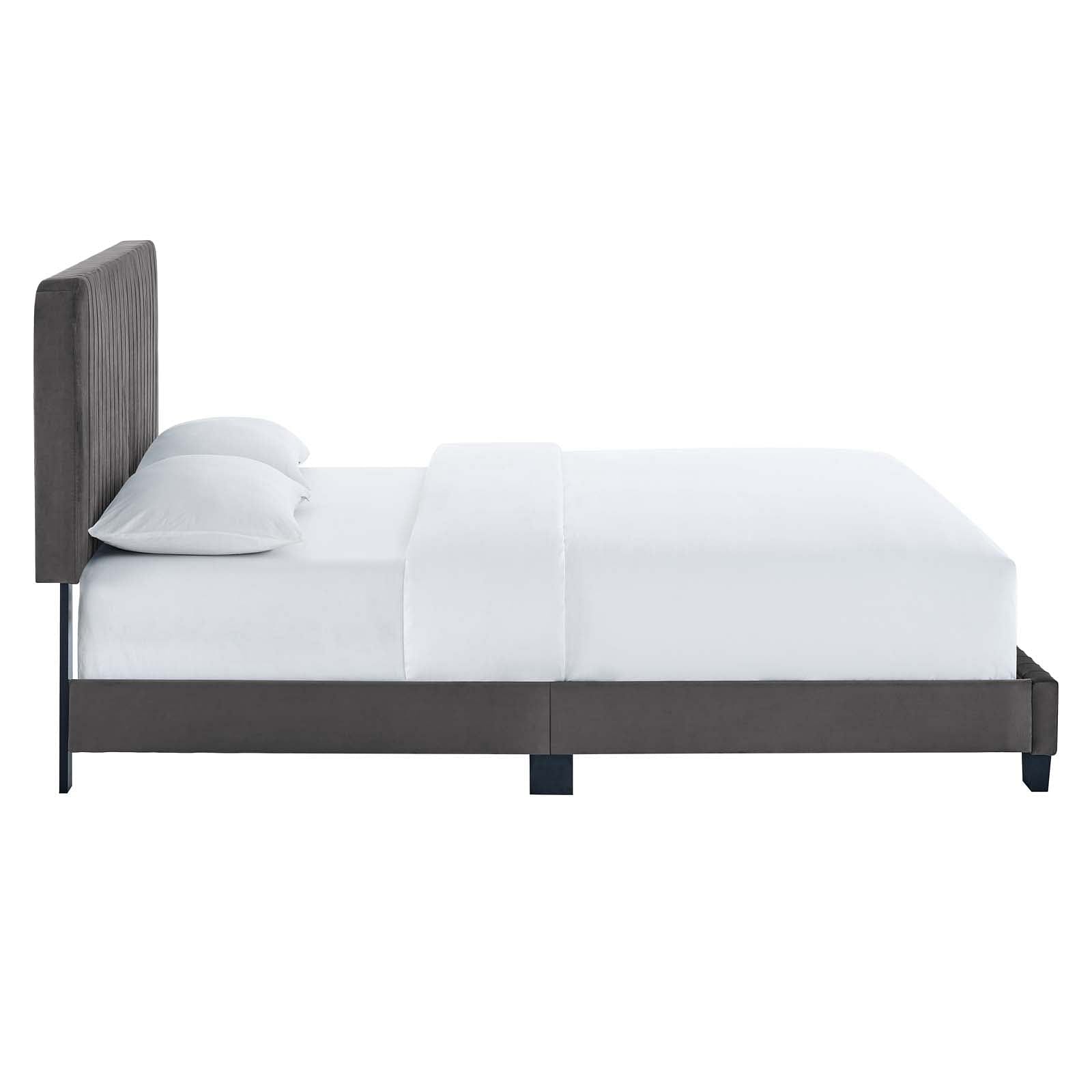 Celine Channel Tufted Performance Velvet Full Platform Bed