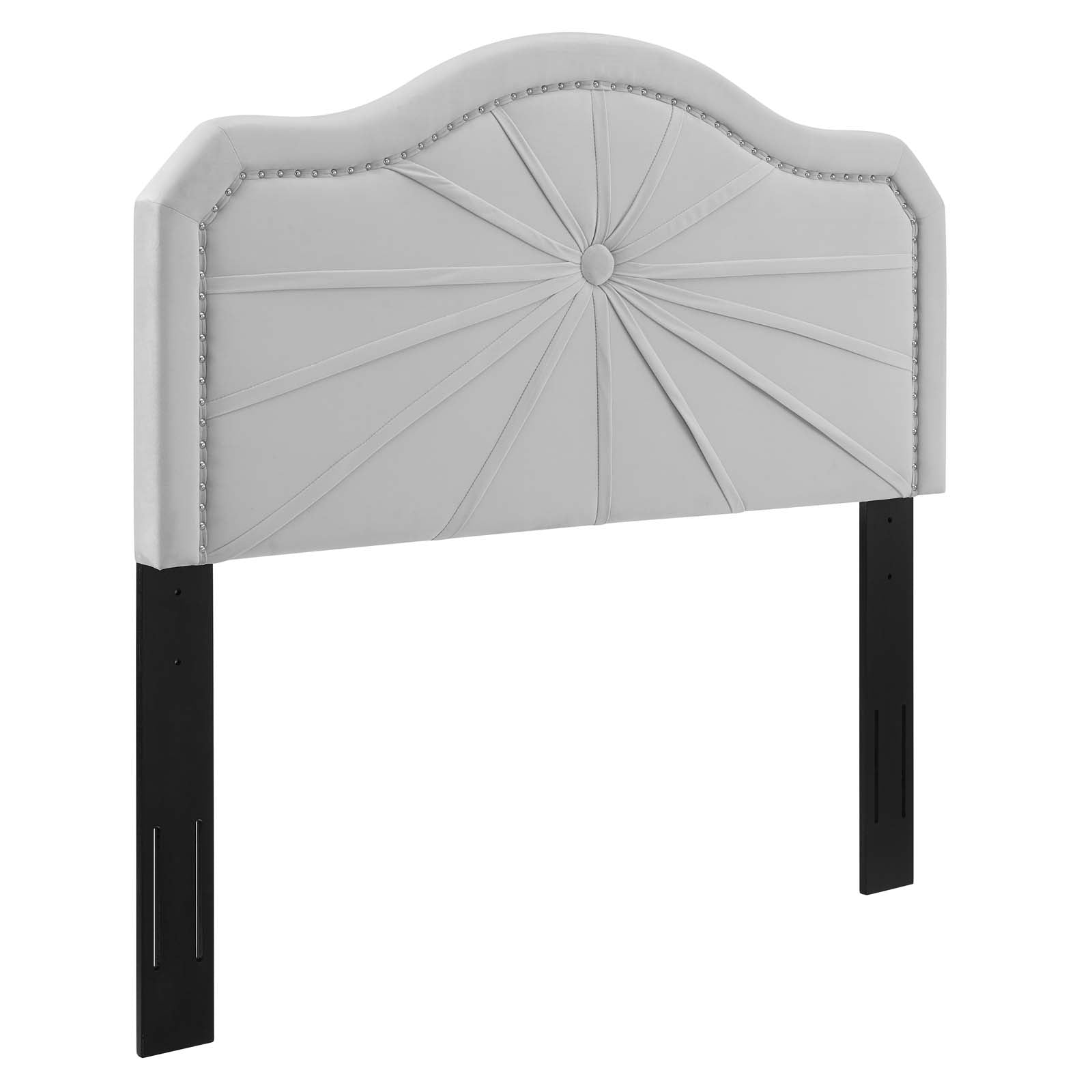 Kristin Pleated Performance Velvet Twin Headboard - Thumbnail 2