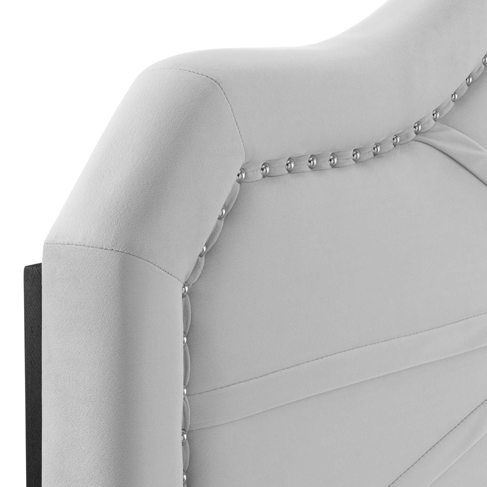 Kristin Pleated Performance Velvet Twin Headboard - Thumbnail 5