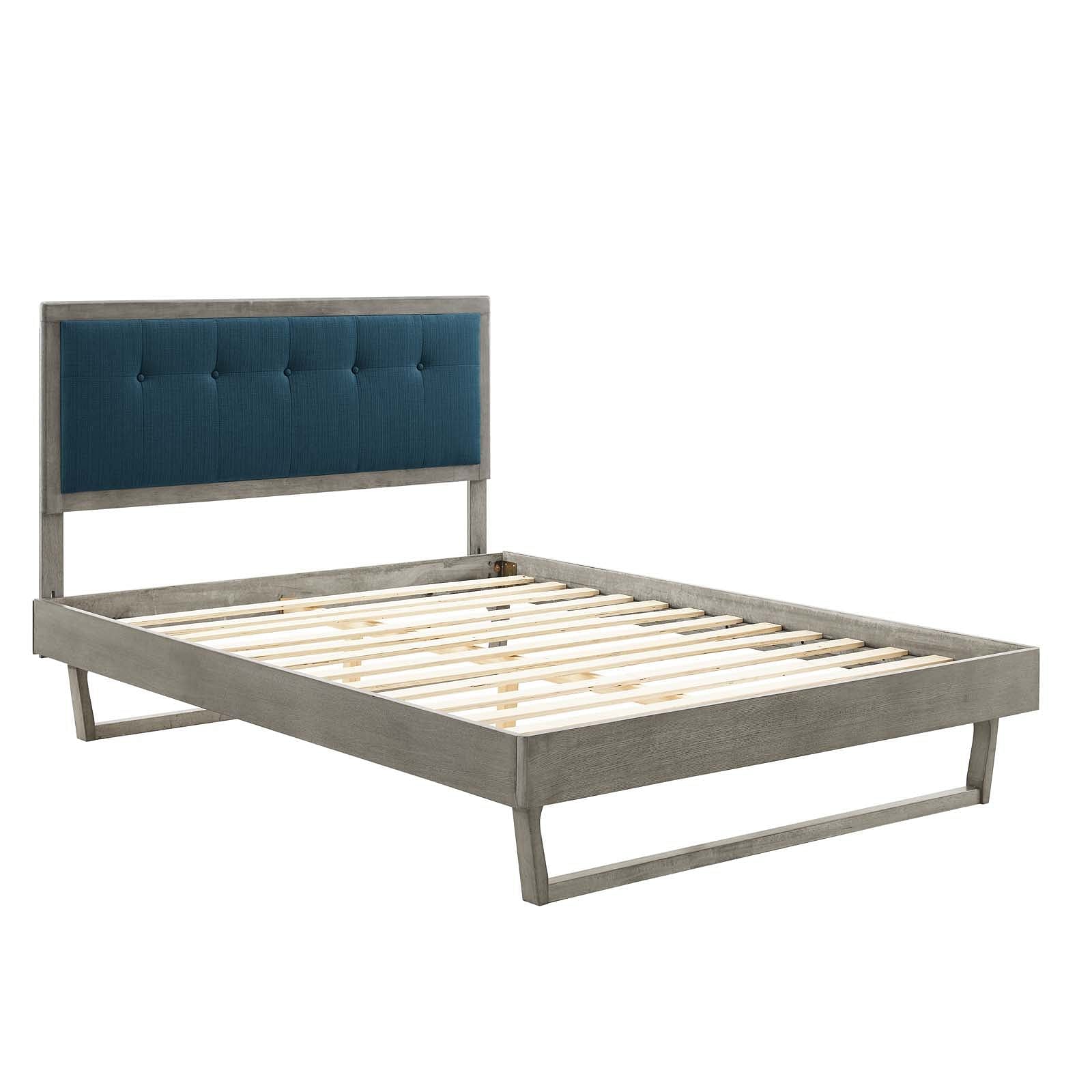 Willow Queen Wood Platform Bed With Angular Frame