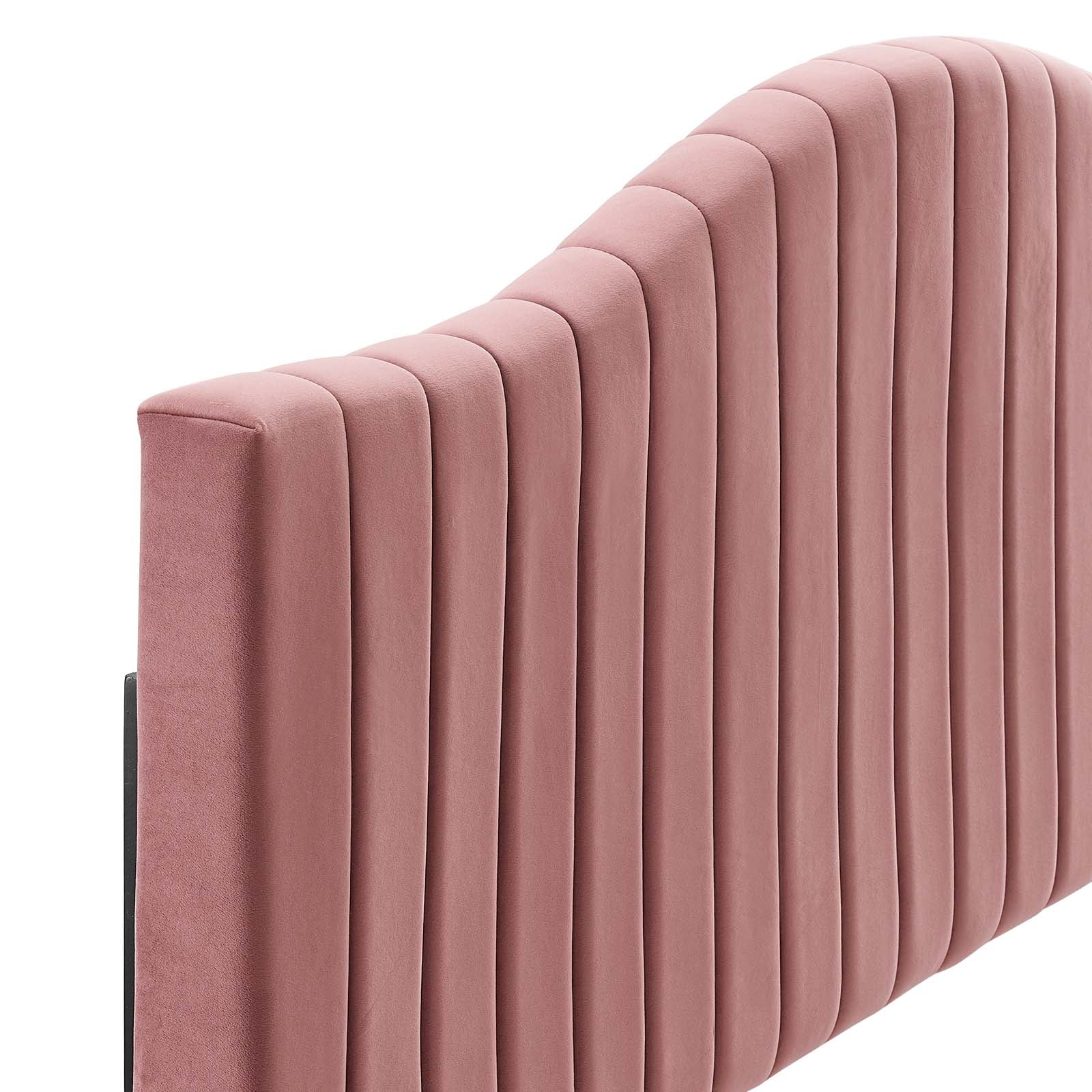 Brielle Channel Tufted Performance Velvet Twin Headboard